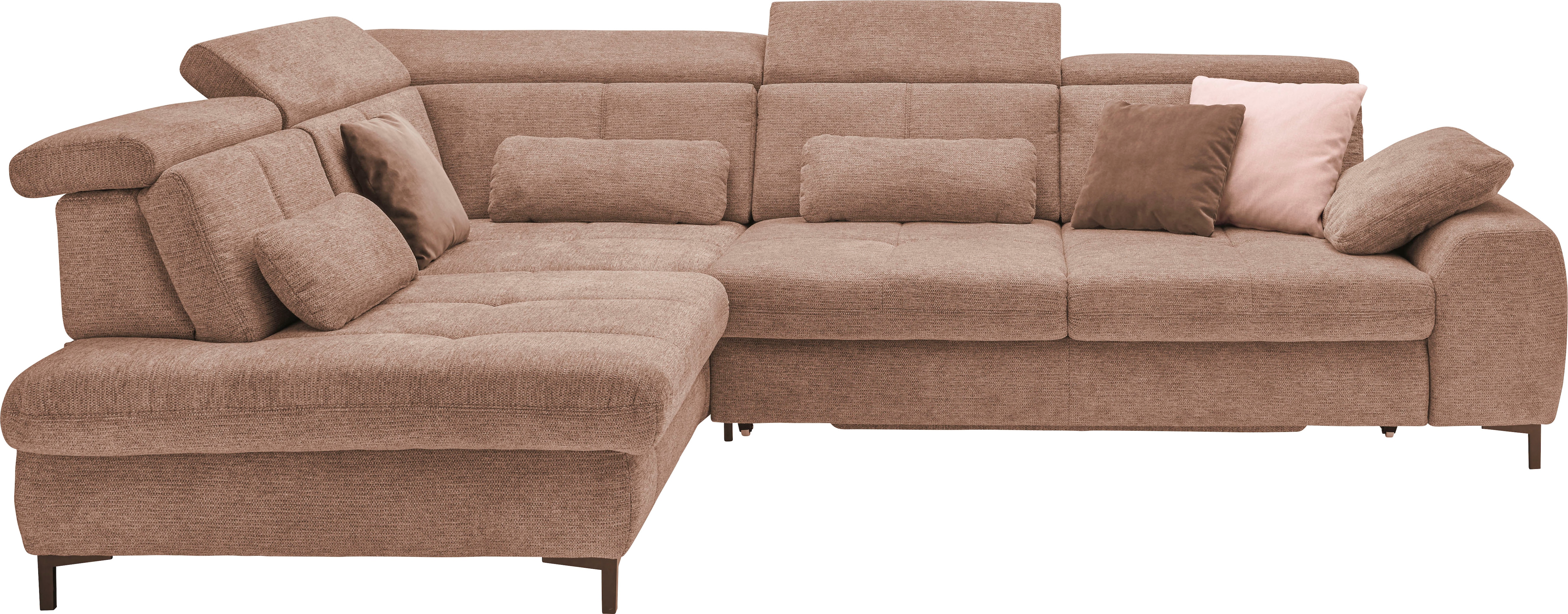 set one by Musterring Ecksofa Kaltschaumpolsterung, Flachgewebe, whlw. mit Funktionen, Sitzhöhe 49