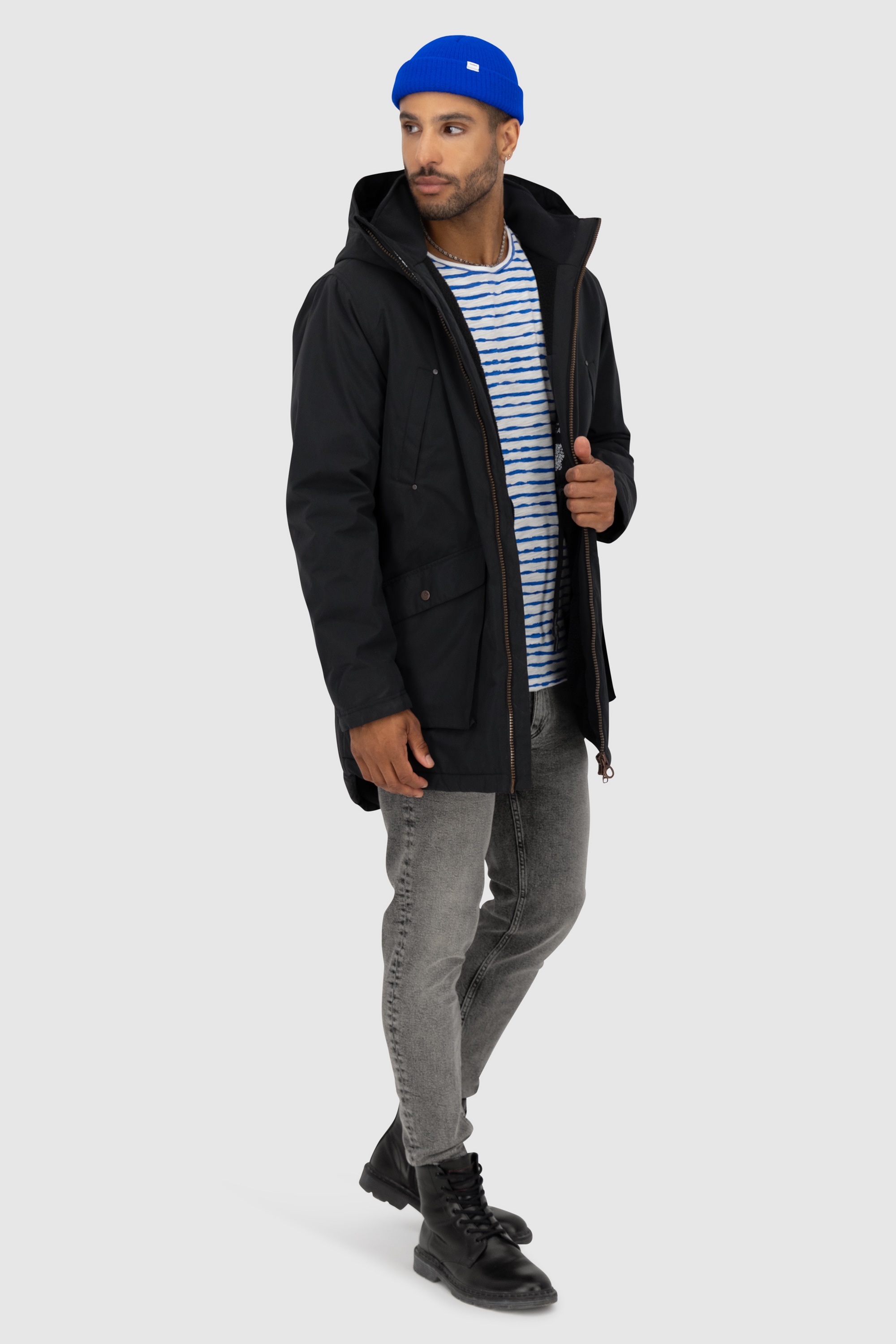 Alife & Kickin Winterjacke »Herren RonAK A«, Warm gefütterte Jacke mit großer Kapuze mit weichem Innenfutter