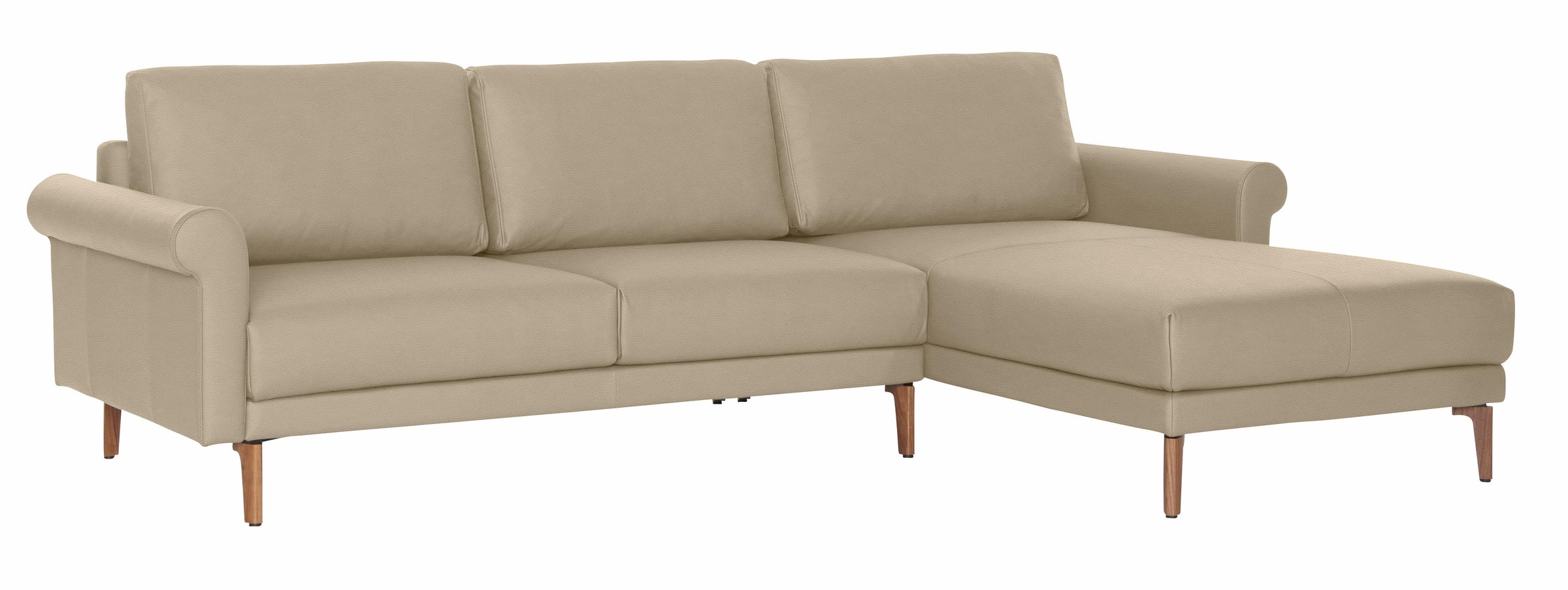 Creation BY ROLF BENZ Ecksofa »CR.450, Designecksofa, Polsterecke, L-Form, 282/178 cm (B/T)«, abgerundete Armlehne Schnecke, modern Landhaus, Leder oder Chenille