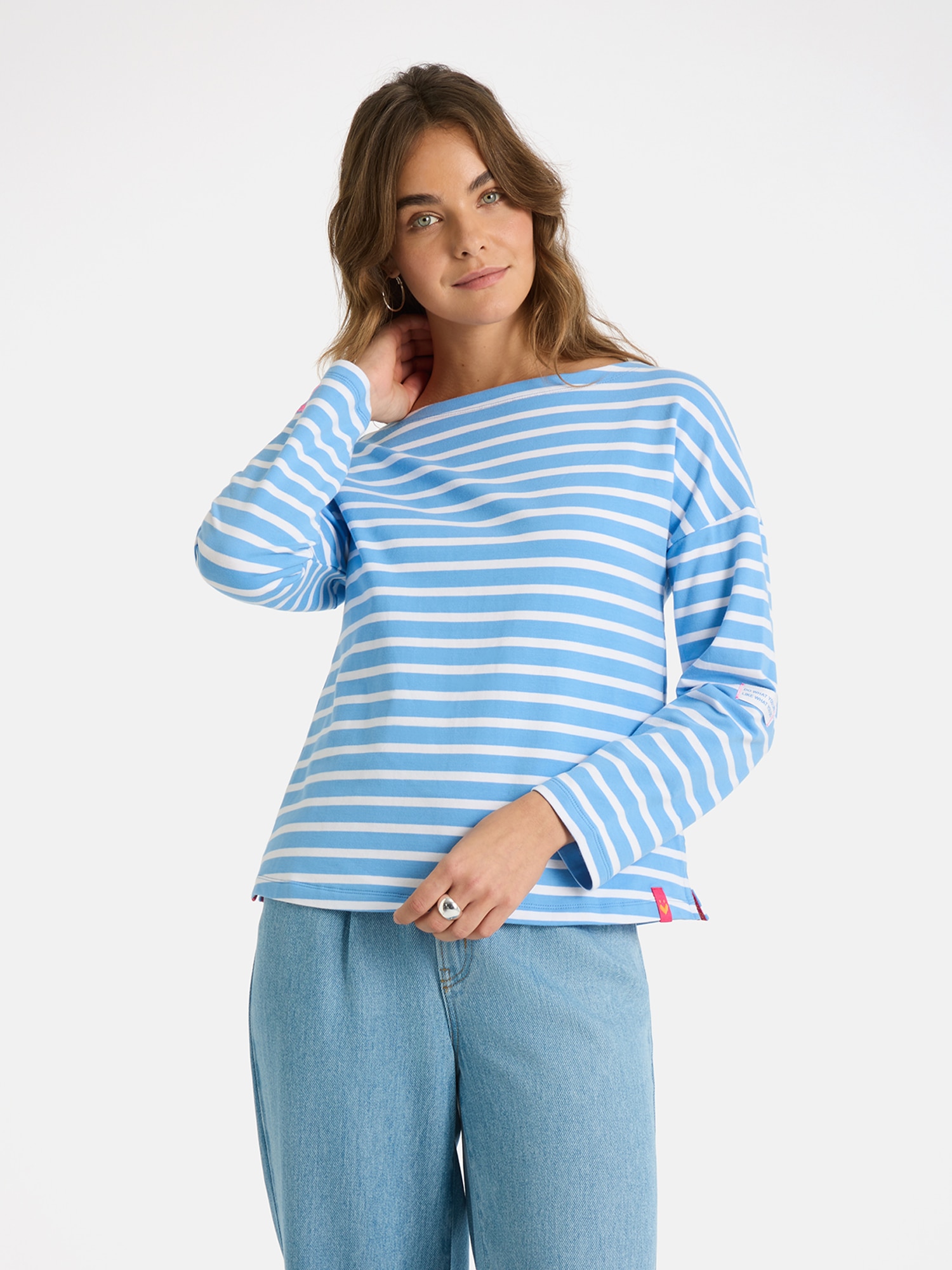 Lieblingsstück Langarmshirt "StineL" mit U-Boot Ausschnitt, Streifenmuster günstig online kaufen