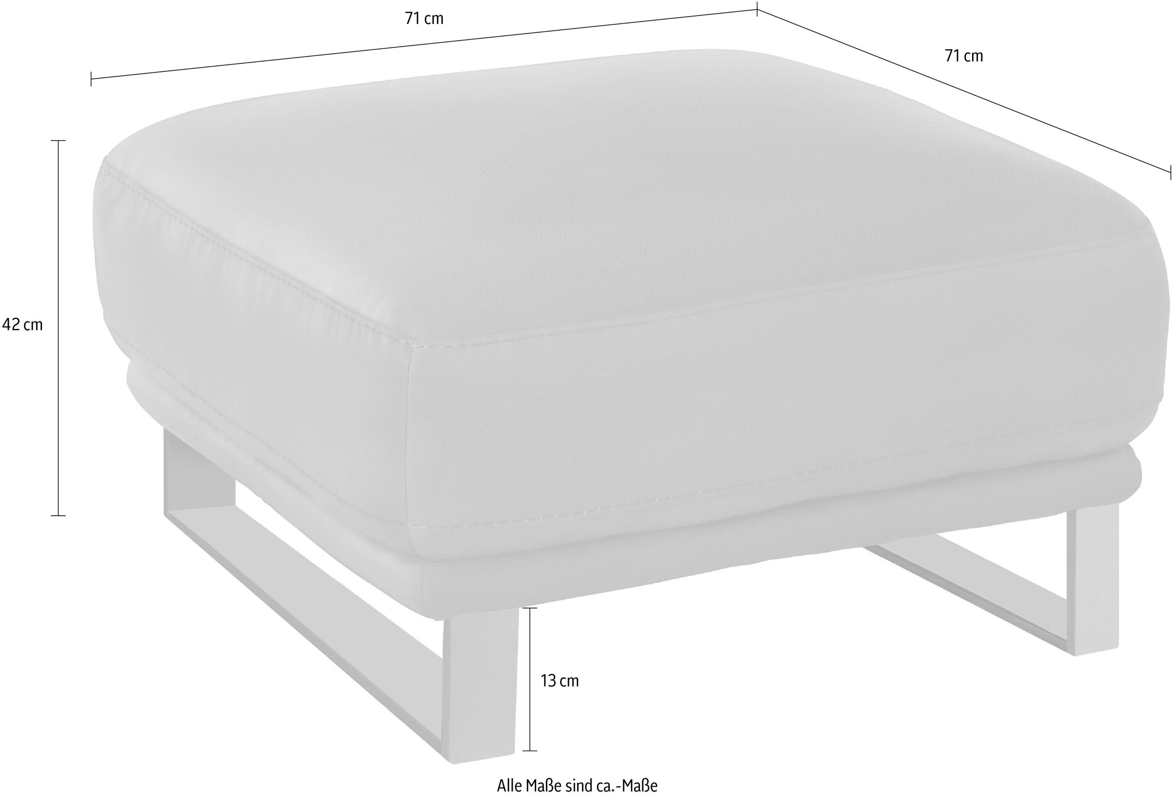 W.SCHILLIG Hocker »montanaa« mit Metallkufen in Chrom glänzend, Breite 71 cm
