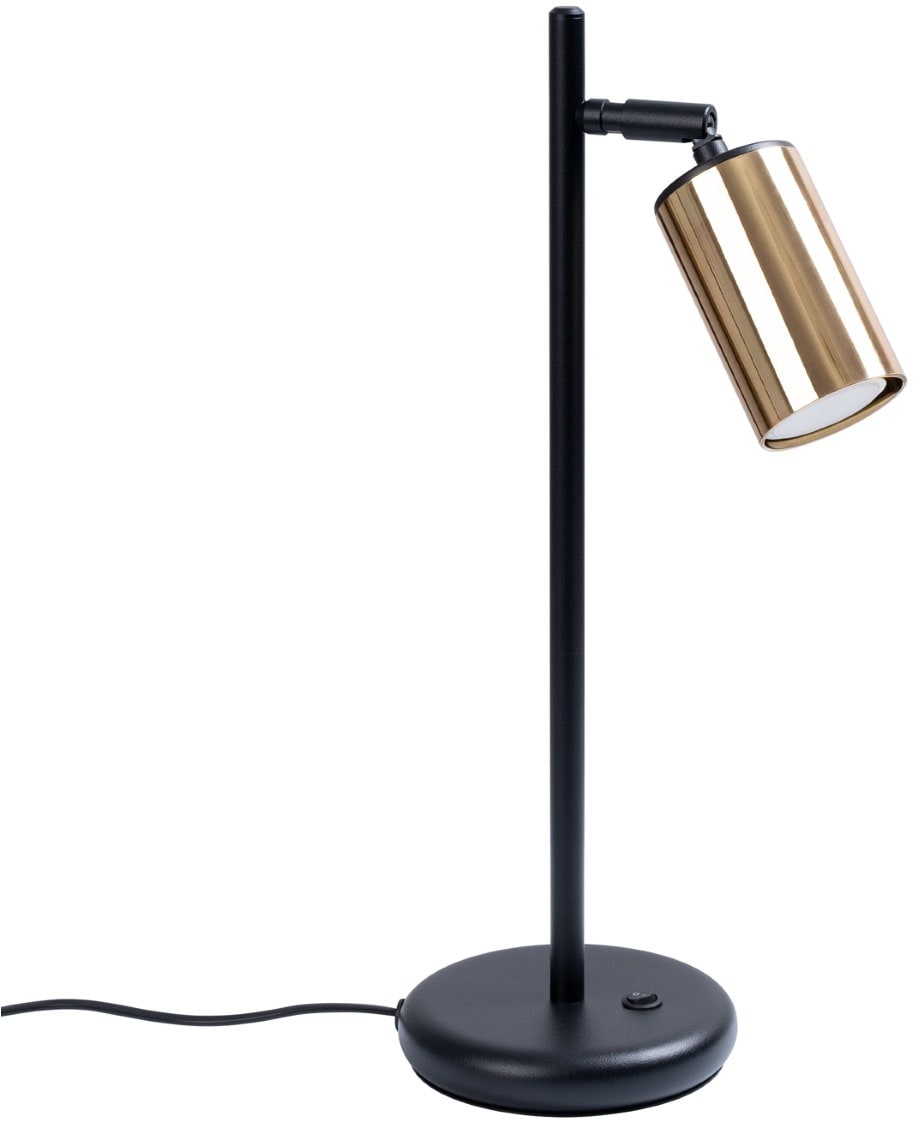 SOLLUX lighting Tischleuchte »Tischlampe WINX schwarz/gold«, 1 flammig, Leuchtmittel GU10 | ohne...