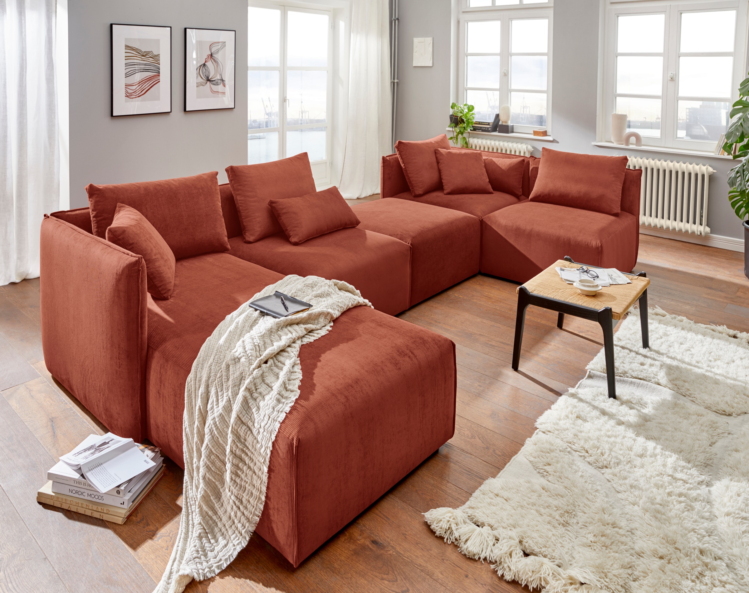andas Wohnlandschaft "Nöre U-Form" 5 Teile, in vielen Bezugsqualitäten und günstig online kaufen