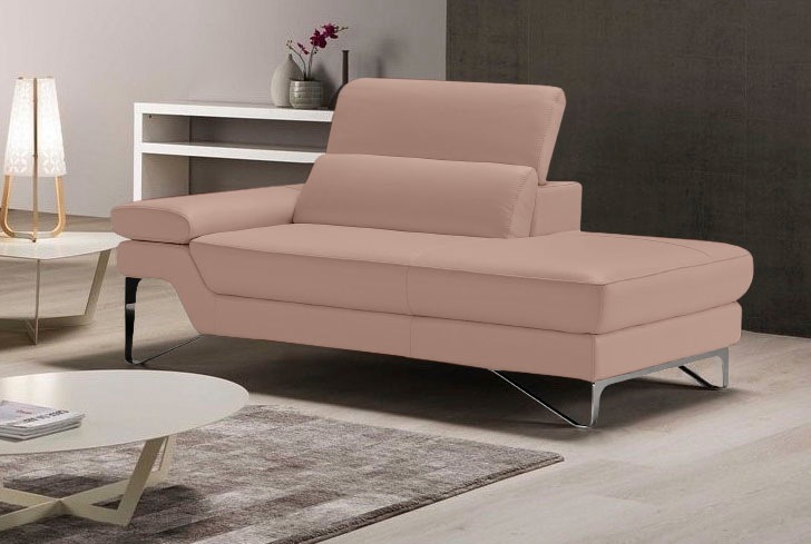 Egoitaliano Ottomane »Princess, elegantes Designsofa mit erstklassigem Sitzkomfort,«, inkl. verstellbarem Kopfteil und edle Designmetallfüße