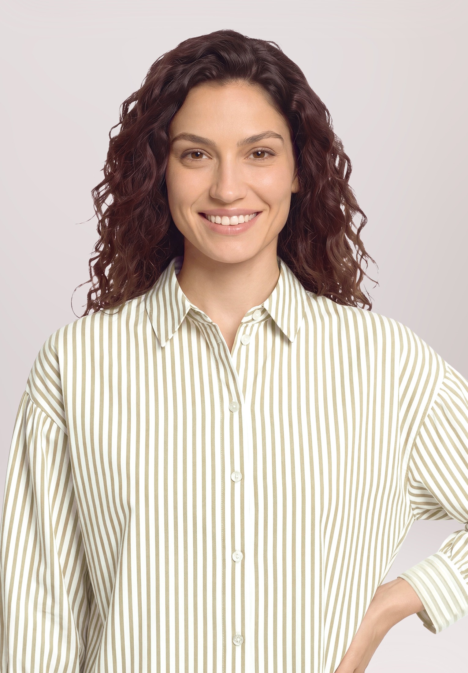 Cartoon Klassische Bluse »Damen mit Raffung«