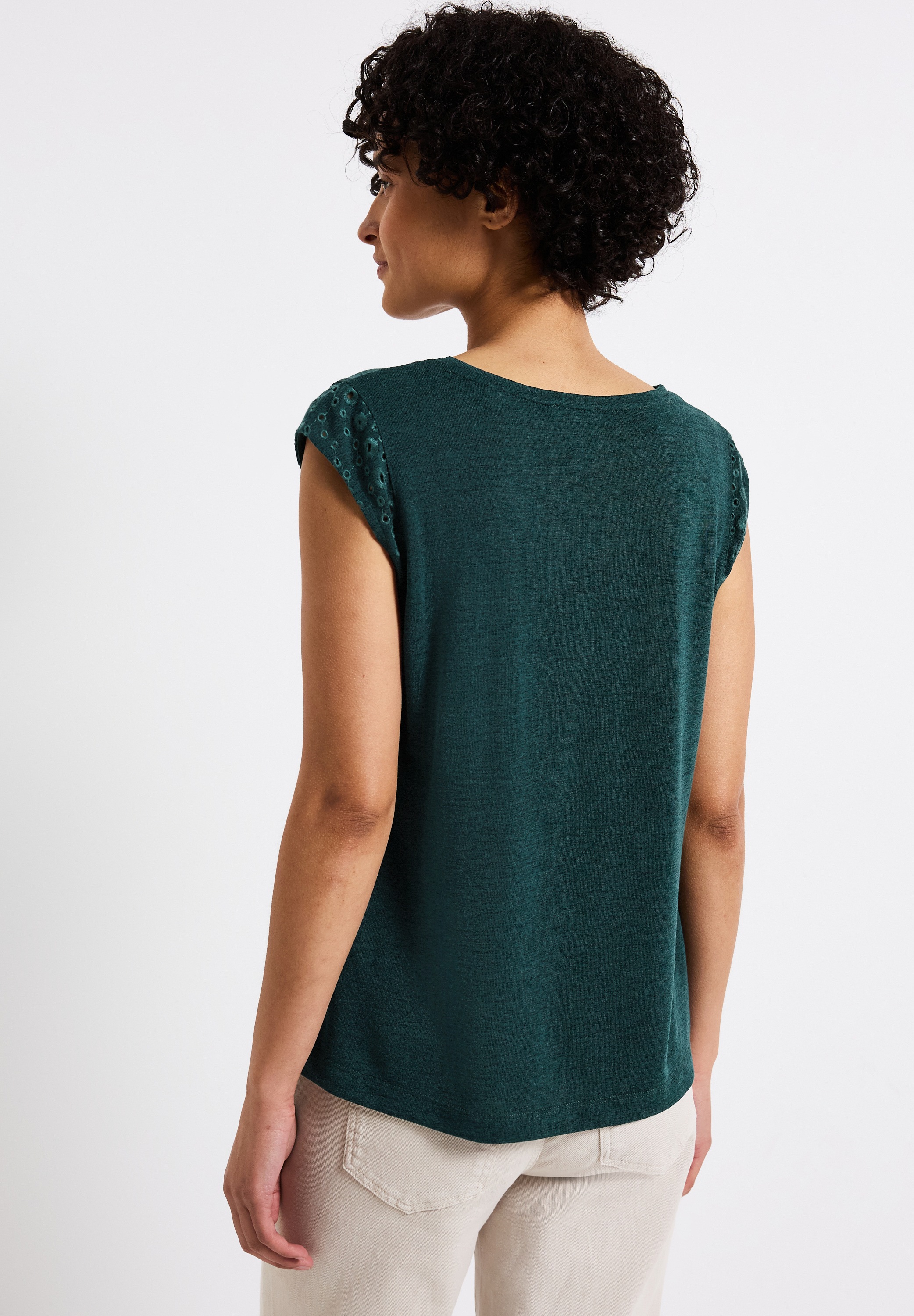 STREET ONE T-Shirt, in Melange Optik günstig online kaufen