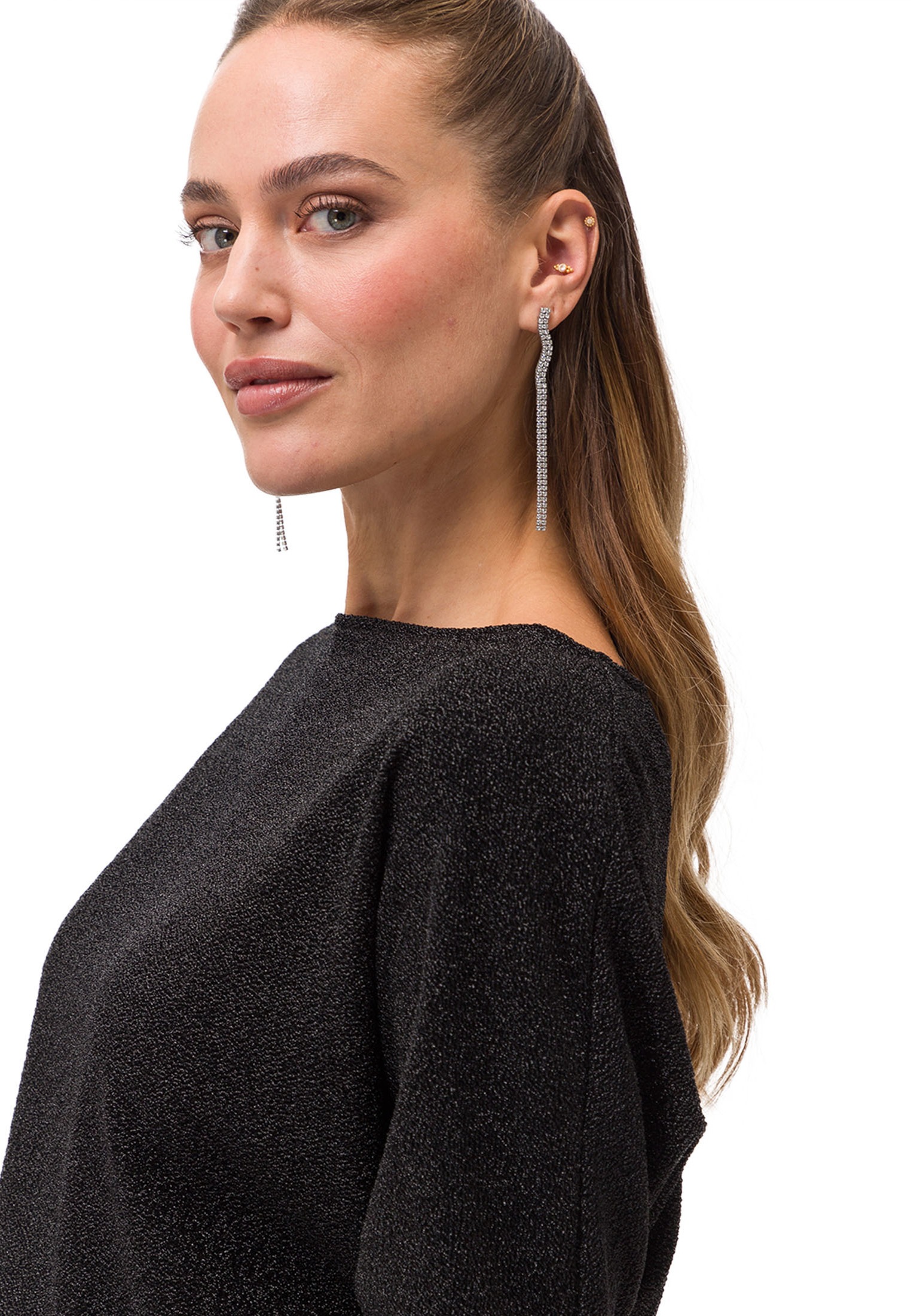 Zero 3/4-Arm-Shirt »zero Jerseyshirt mit Glitzereffekt«, (1 tlg.), Plain/ohne Details