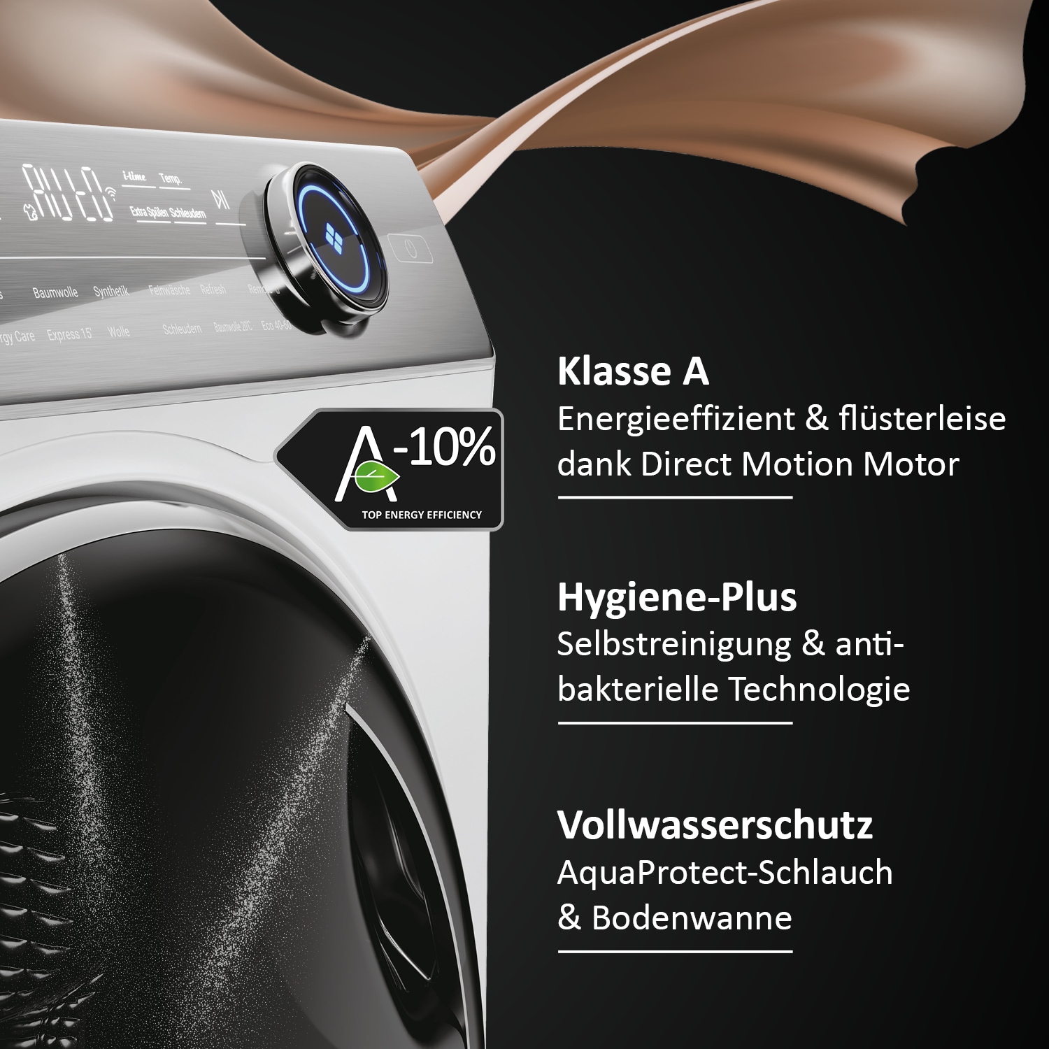 Haier Waschmaschine I-PRO SERIE 7 PLUS »HW90-BD14979EU1«, 9 kg, 1400 U/min, Refresh: Für ressourcenschonende Wäschepflege