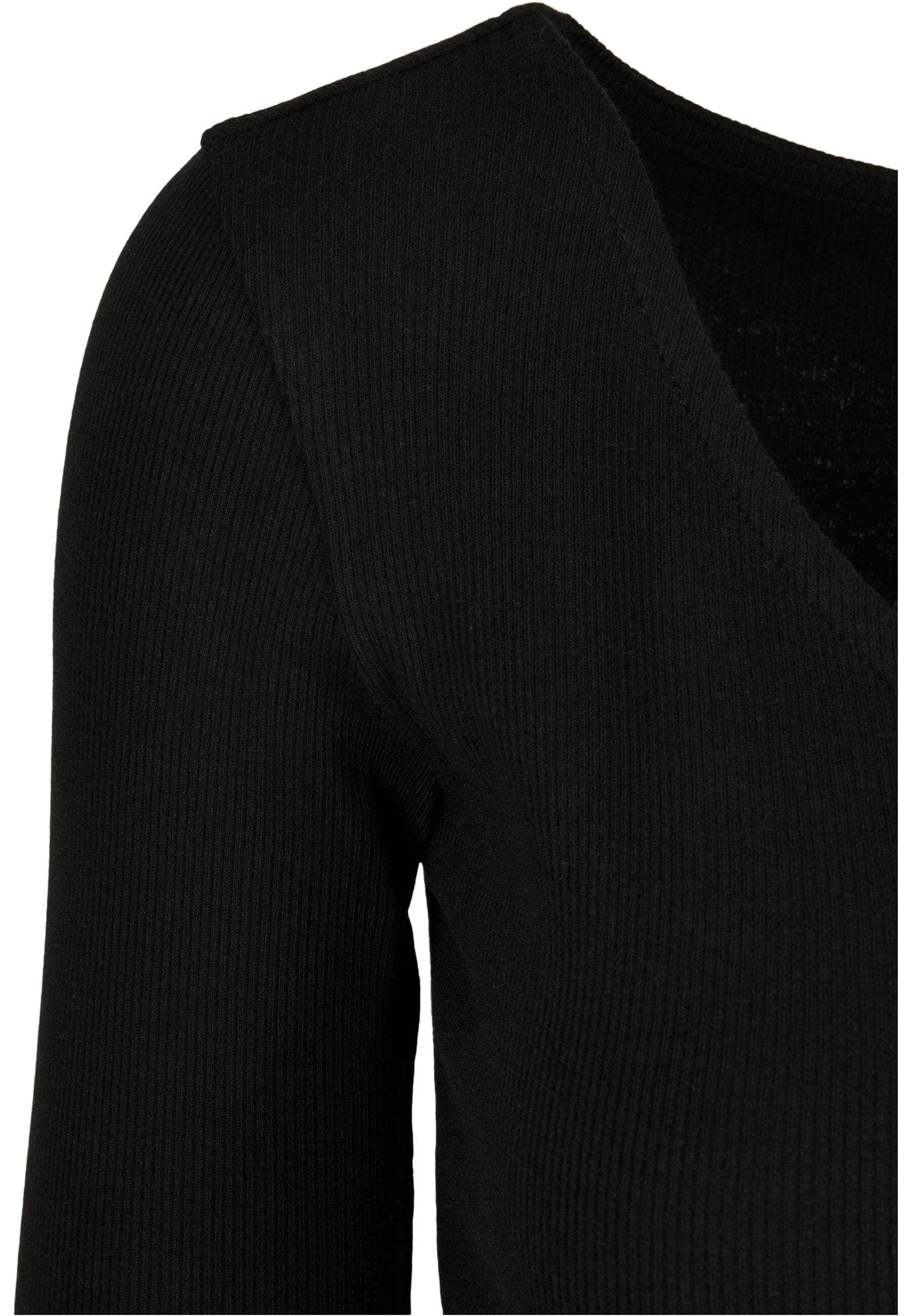 URBAN CLASSICS Langarmshirt »Urban Classics Damen Ladies Cropped Rib Cardigan«, (1 tlg.)