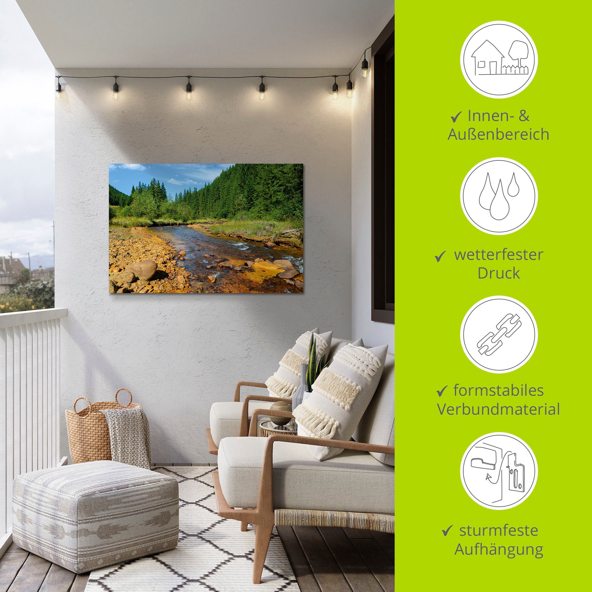 Artland Wandbild »Fluss Neagra, Caliman-Nationalpark«, Gewässer, (1 St.), als Alubild, Outdoorbild, Poster in verschied. Größen