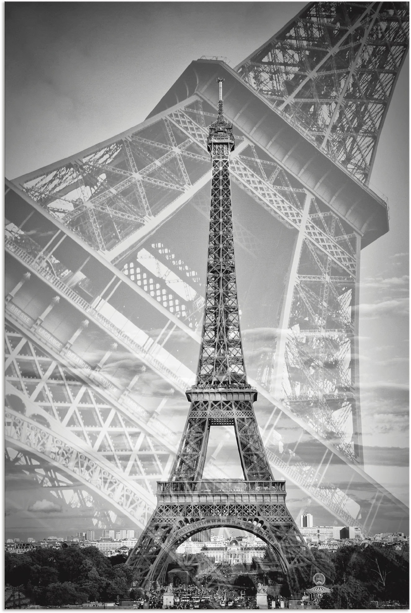 Artland Wandbild "Der doppelte Eiffelturm II", (1 St.), als Alubild, Outdoorbild, Leinwandbild in verschied. Größen