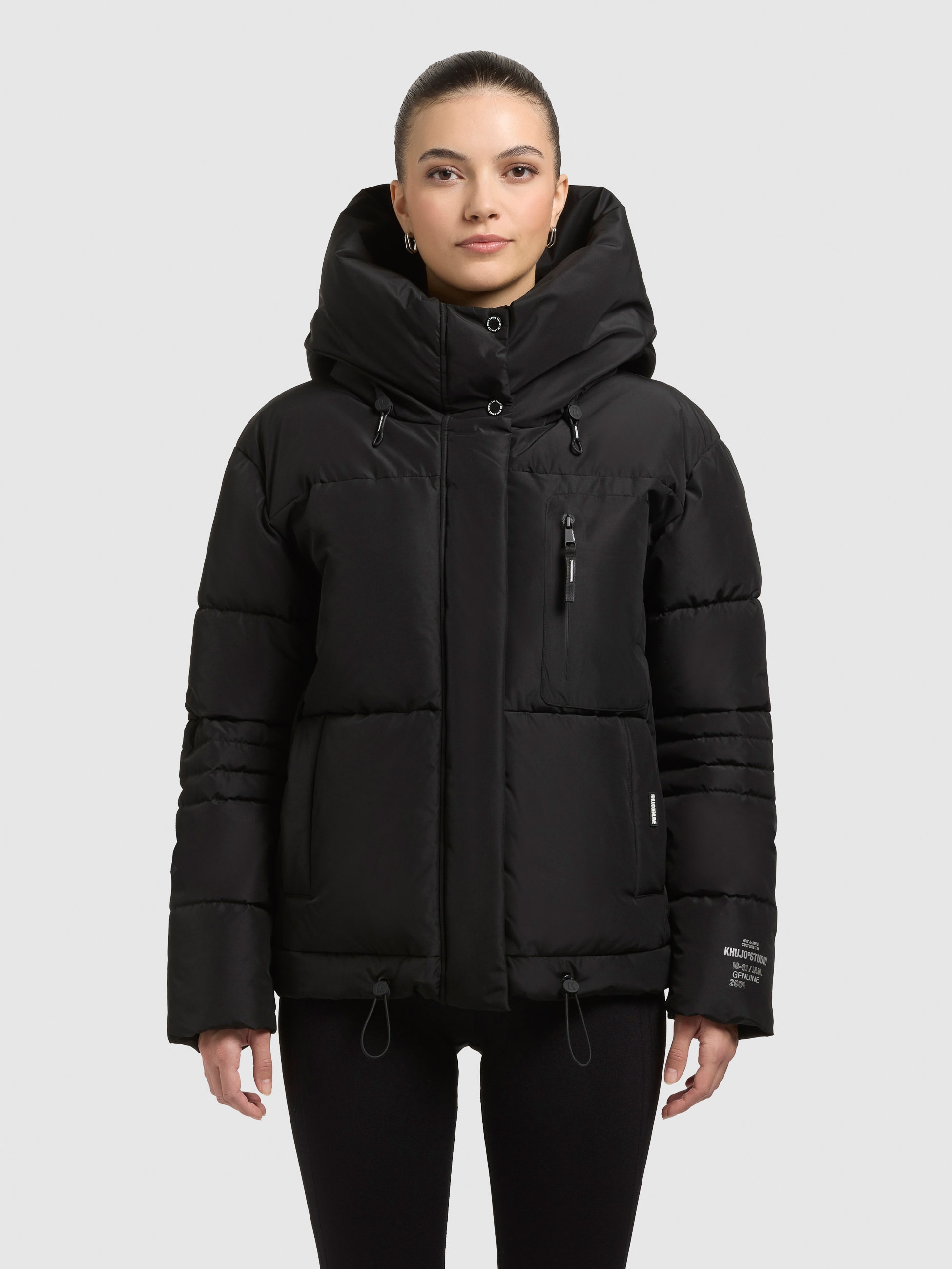 khujo Steppjacke »PEEKE2 WITH GLOVES« mit Kapuze