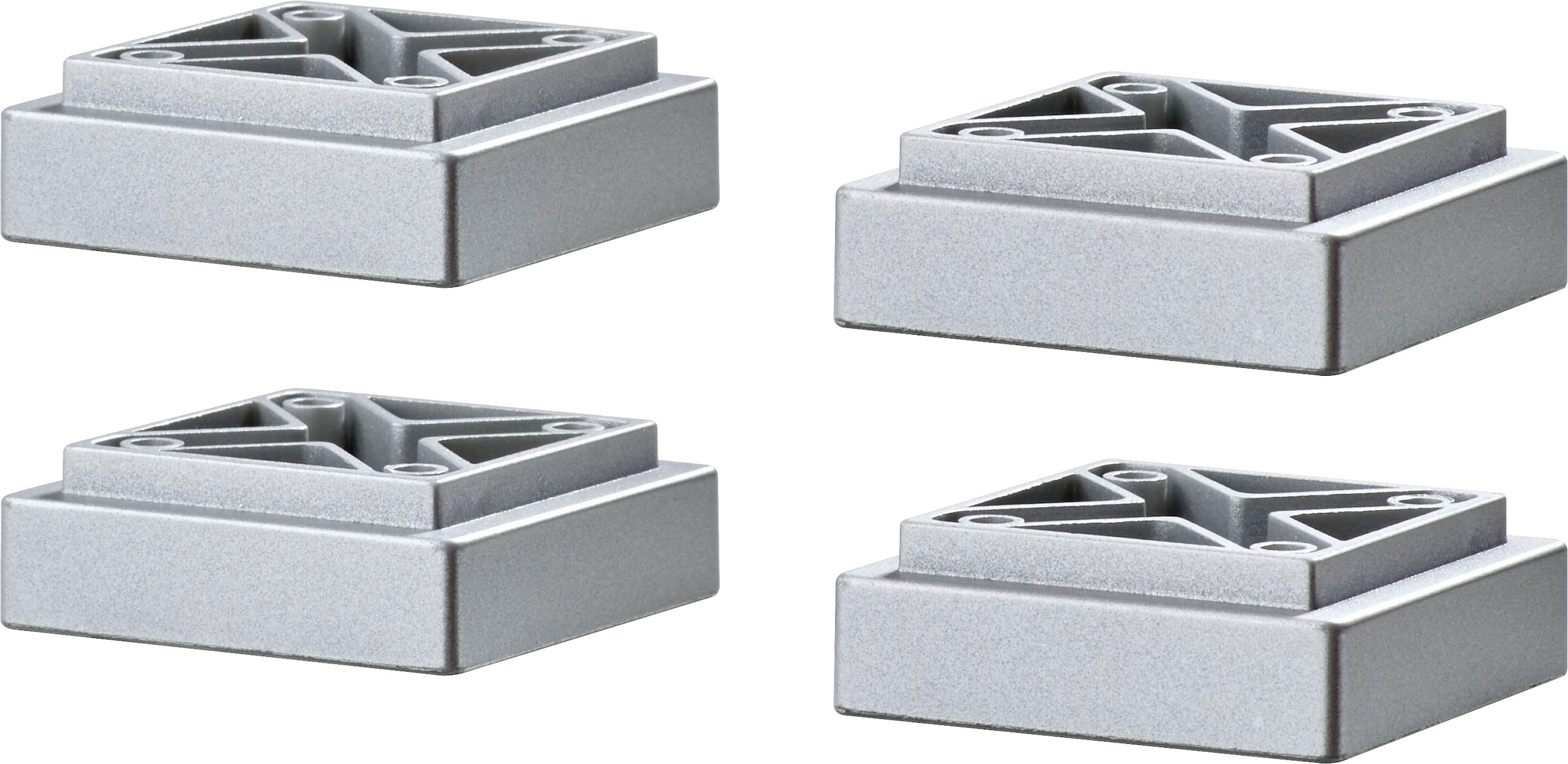 Saphir Möbelfuß "Quickset Fuß-Set, 4er Set Sockelfüße, Silber matt, 2 cm ho günstig online kaufen