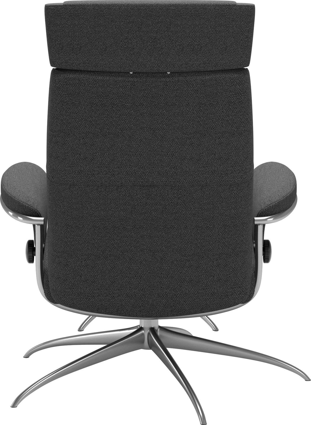 Stressless® Relaxsessel »Paris«, (Set, Relaxsessel mit Hocker), mit Hocker, Low Back mit Kopfstütze, mit Star Base, Gestell Chrom