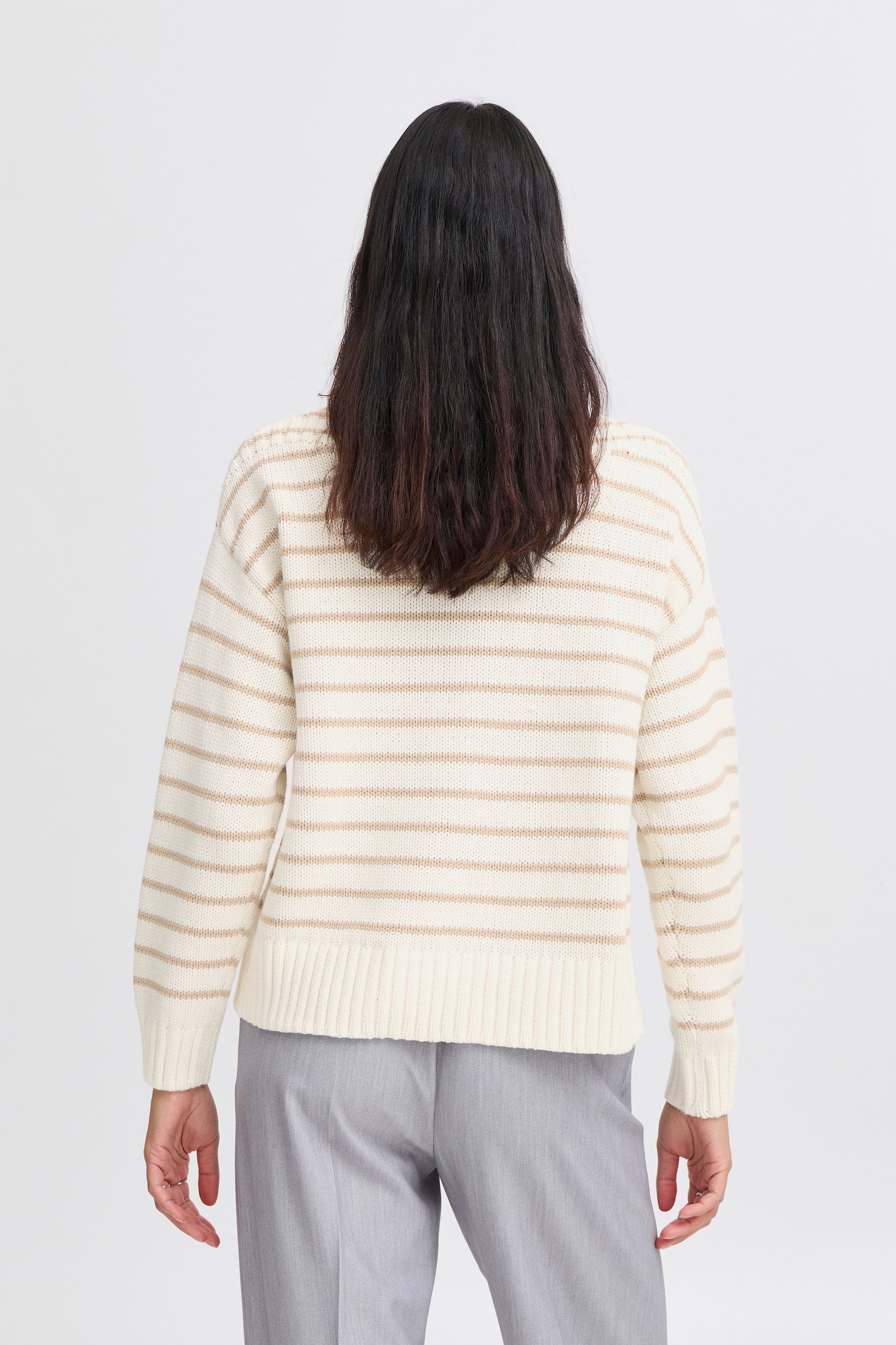 b.young Strickfleece-Pullover »Strickpullover BYNAGLA STRIPED JUMPER -«