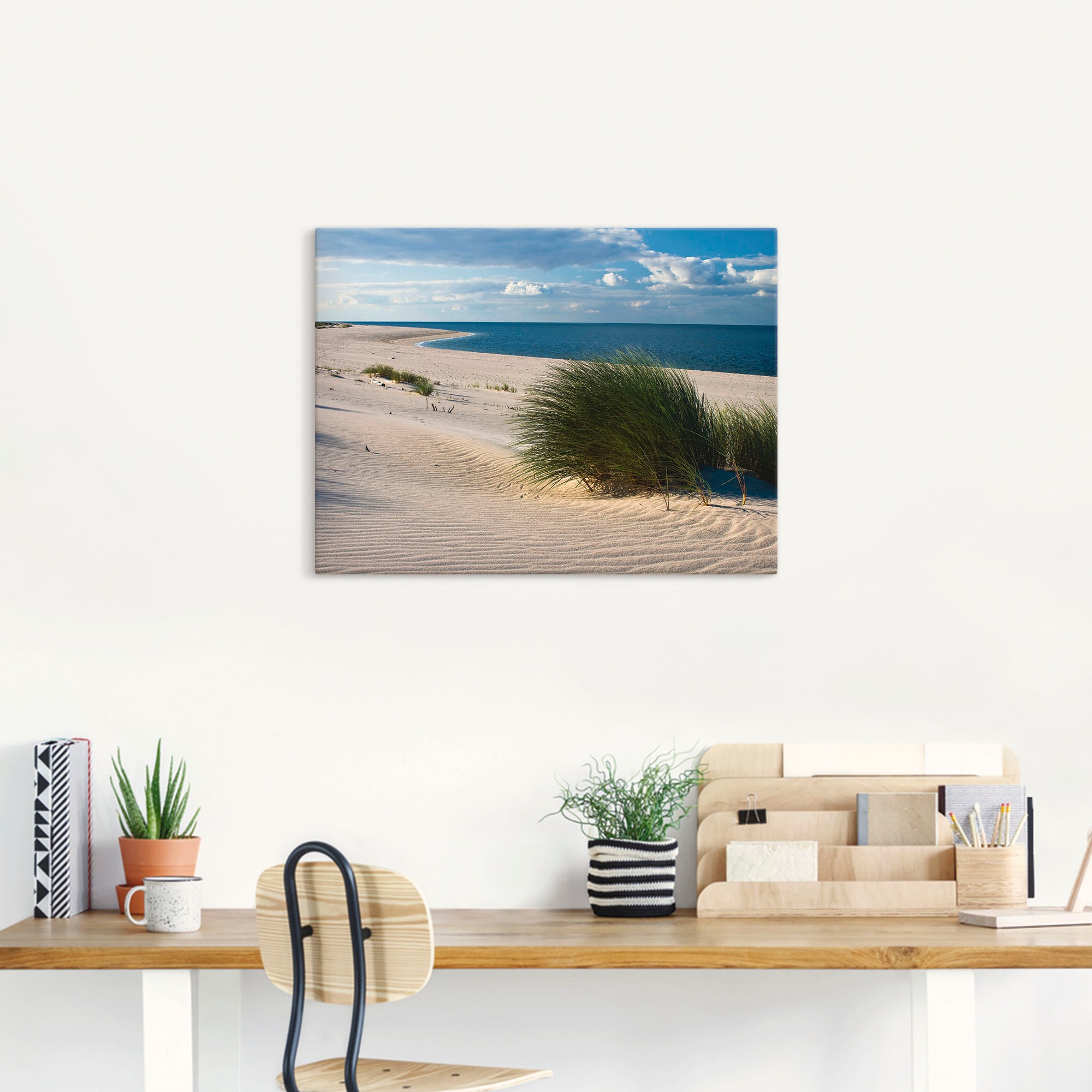 Artland Leinwandbild "Gras am Strand" Strand 1 Stk. tlg. auf Holzrahmen ges günstig online kaufen