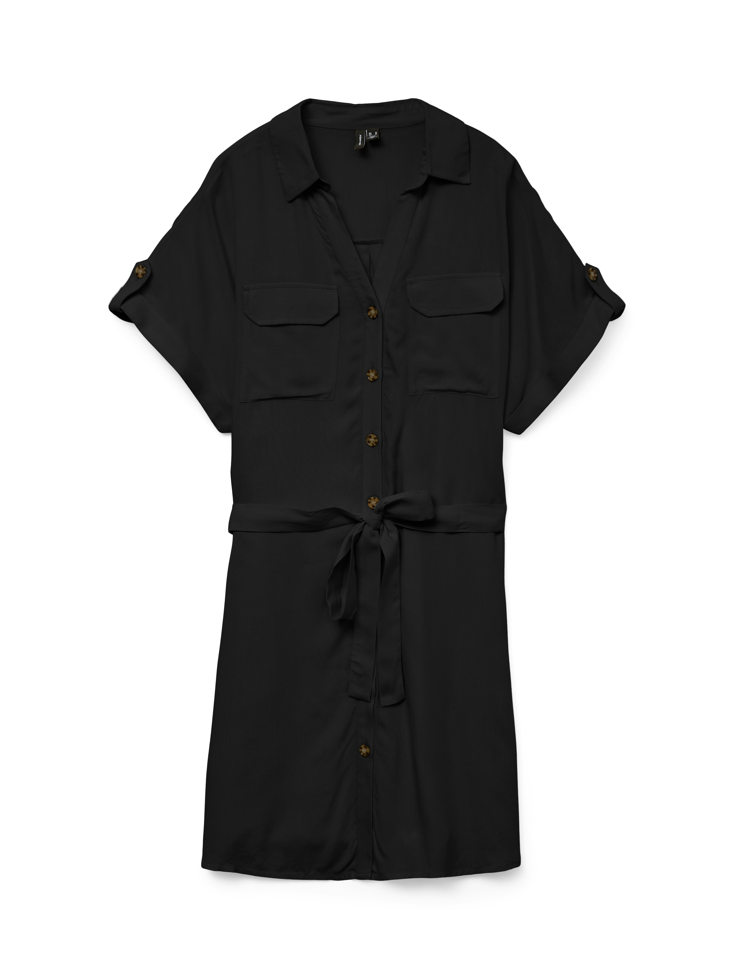 Vero Moda Hemdblusenkleid »VMBUMPY SS SHORT SHIRT DRESS WVN GA NOOS« Brusttaschen Viskose, loose fit