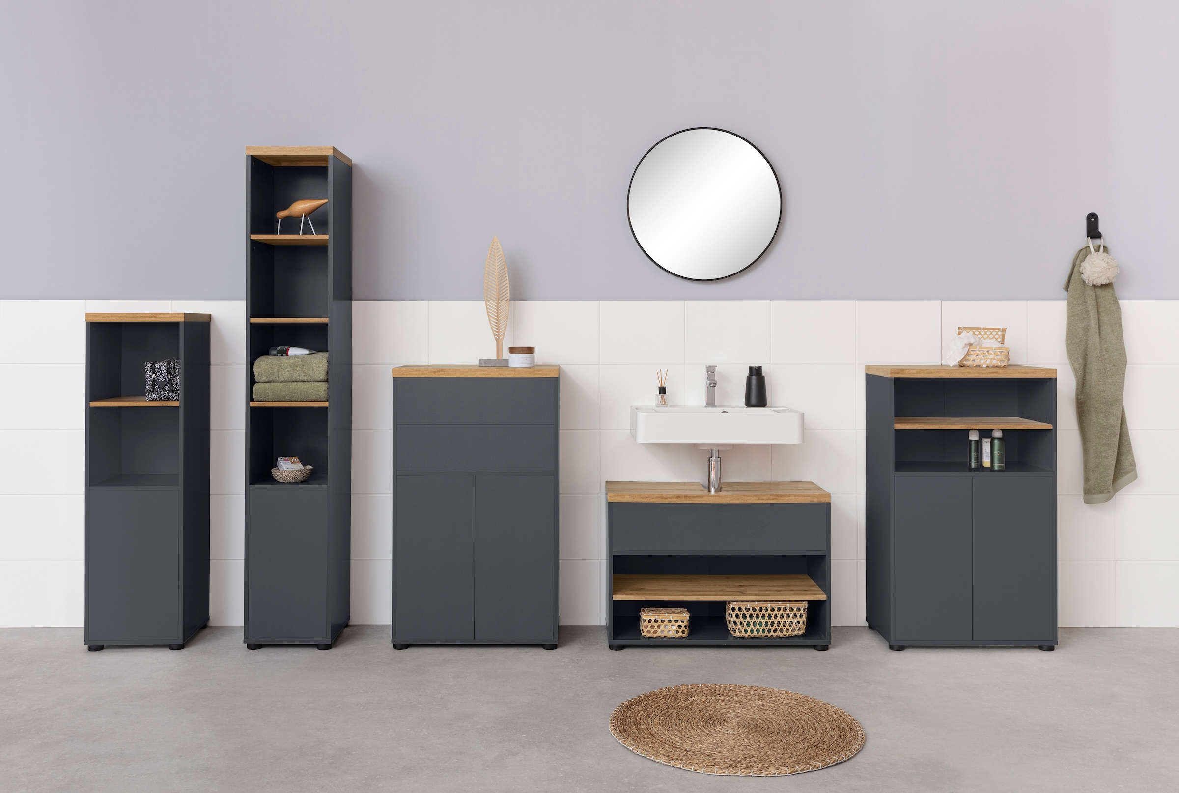 Places of Style Midischrank Funktion, cm 35 121,5 »Thessa«, BxH: Push-to-open x BAUR | bestellen mit