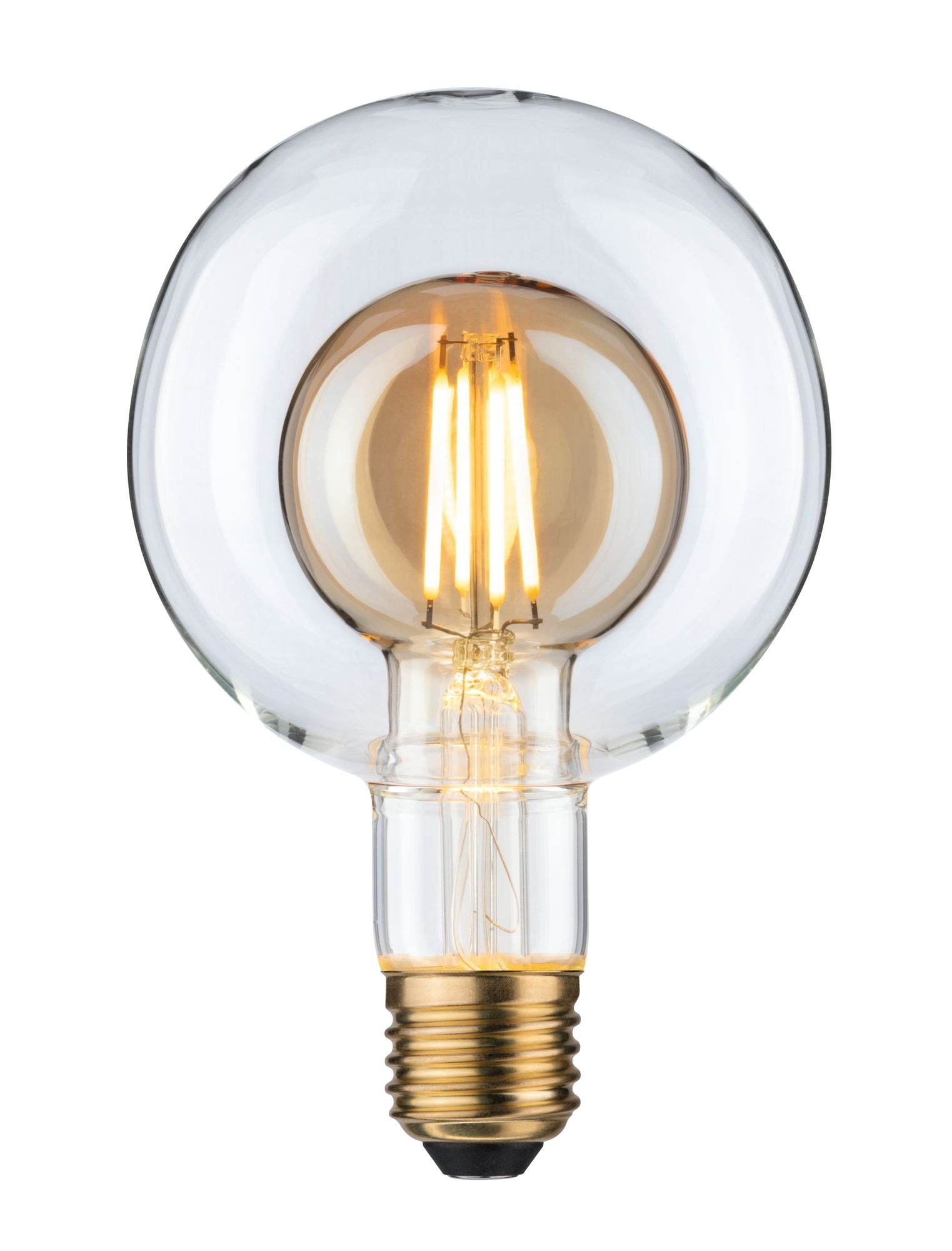 Globe 95 Inner Shape 4W E27 2.700K Warmweiß Gold LED-Leuchtmittel, Warmweiß