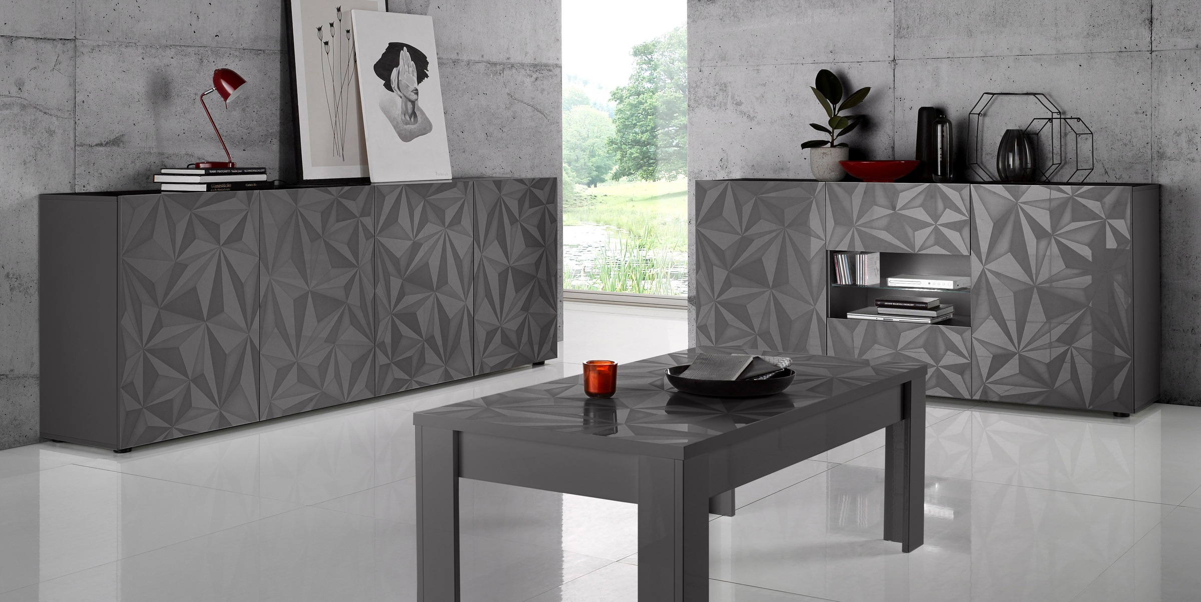 Thumbnail - INOSIGN Couchtisch "Prisma 122x65 cm, Wohnzimmertisch mit Winkelfuß" Sofatisch, rechteckig, Tischplattenstärke 22 mm