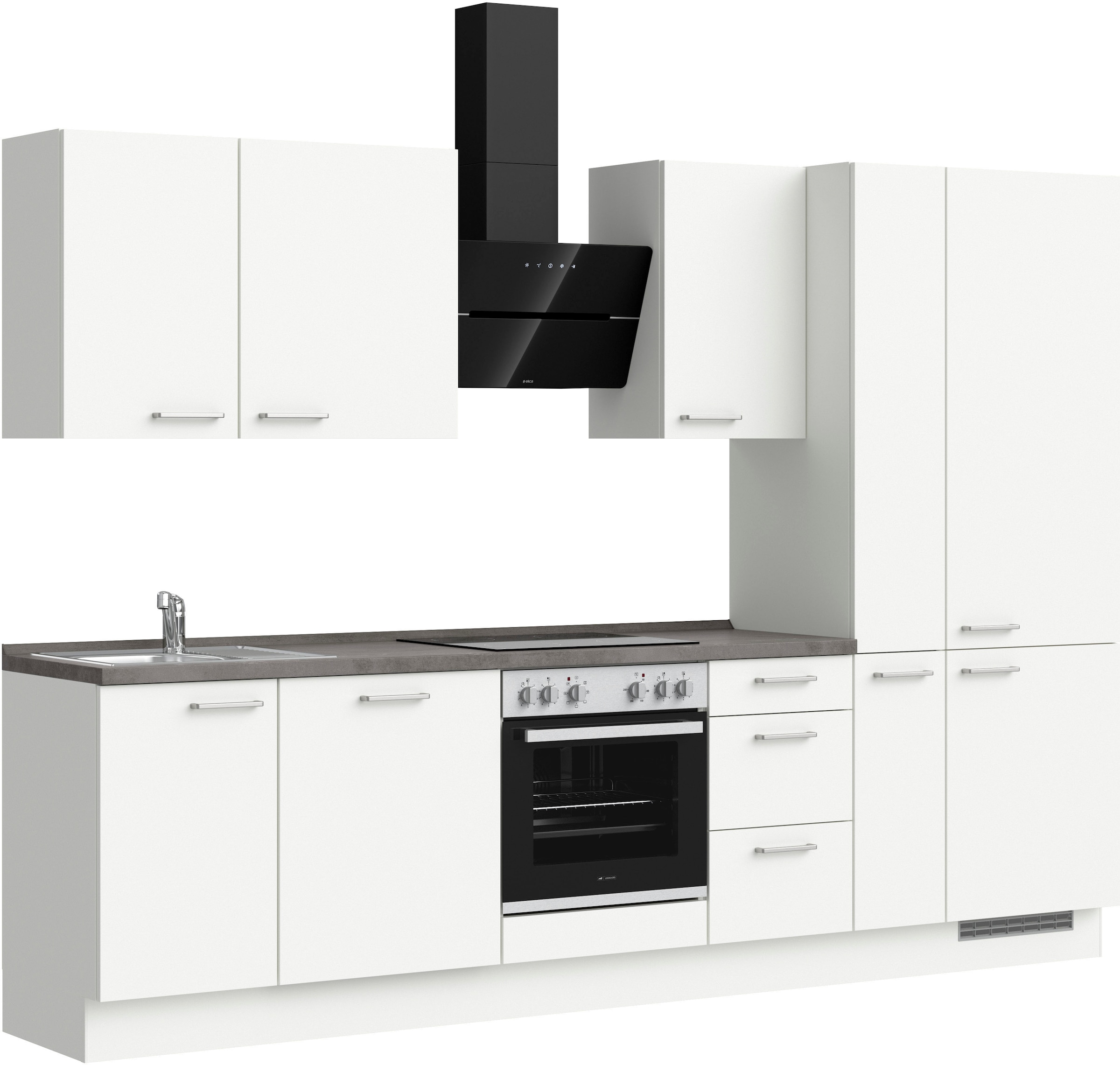 nobilia® Küchenzeile »"Touch II"«, vormontiert, Ausrichtung wählbar, Breite 300 cm, wahlw. mit E-Geräten