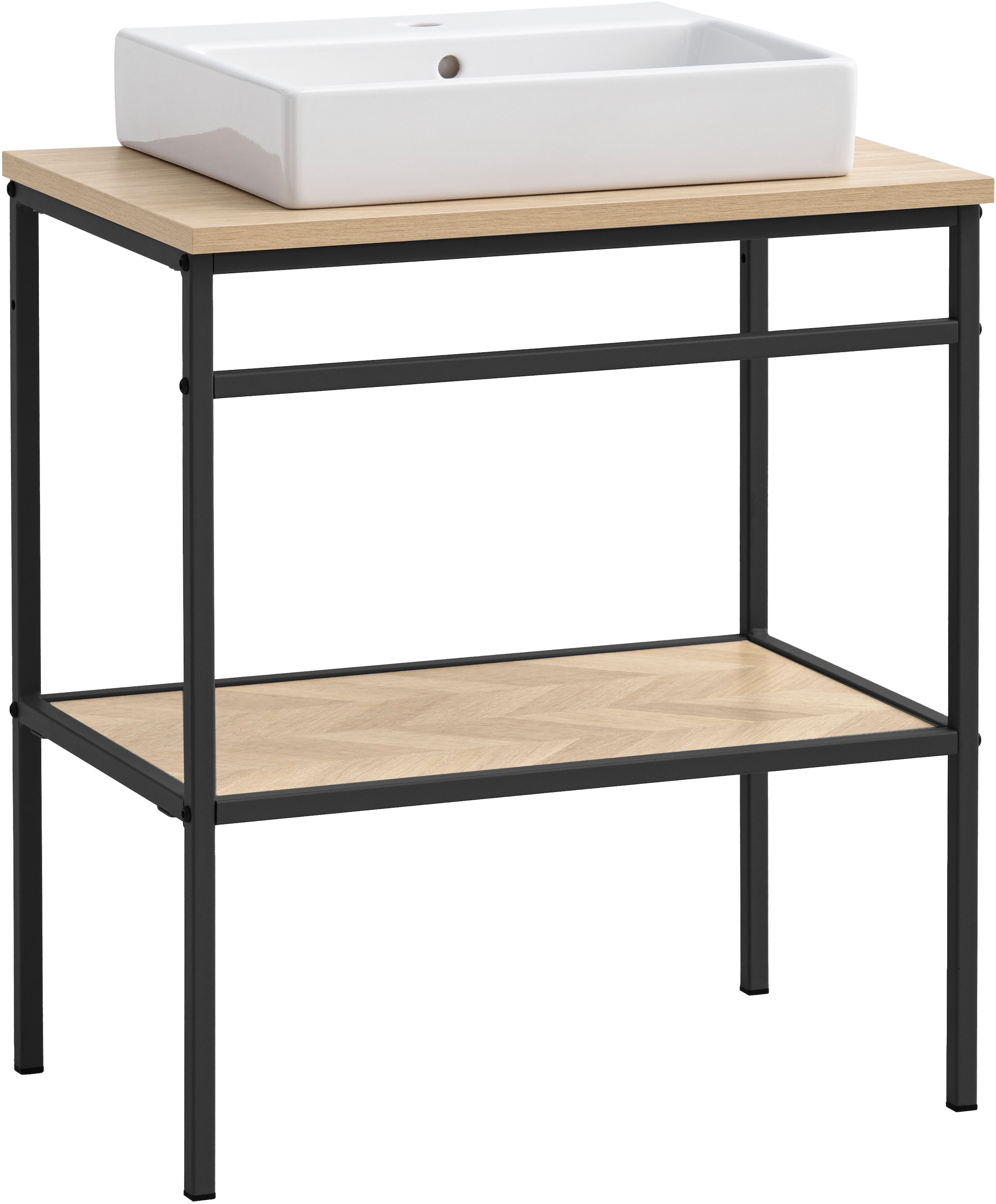 welltime Waschtisch "Lorna, Waschtisch, melaminharzbeschichtet,Made in Germany, B: 30 cm" 1 Stk. tlg. Solide Verarbeitung - Dieses Produkt ist in Deutschland gefertigt