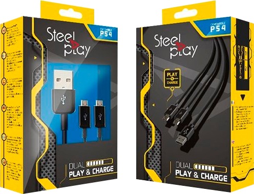 Steelplay USB-Kabel »Dual Play« USB 3.0 Typ A | USB Micro-B | USB Typ A 300 cm