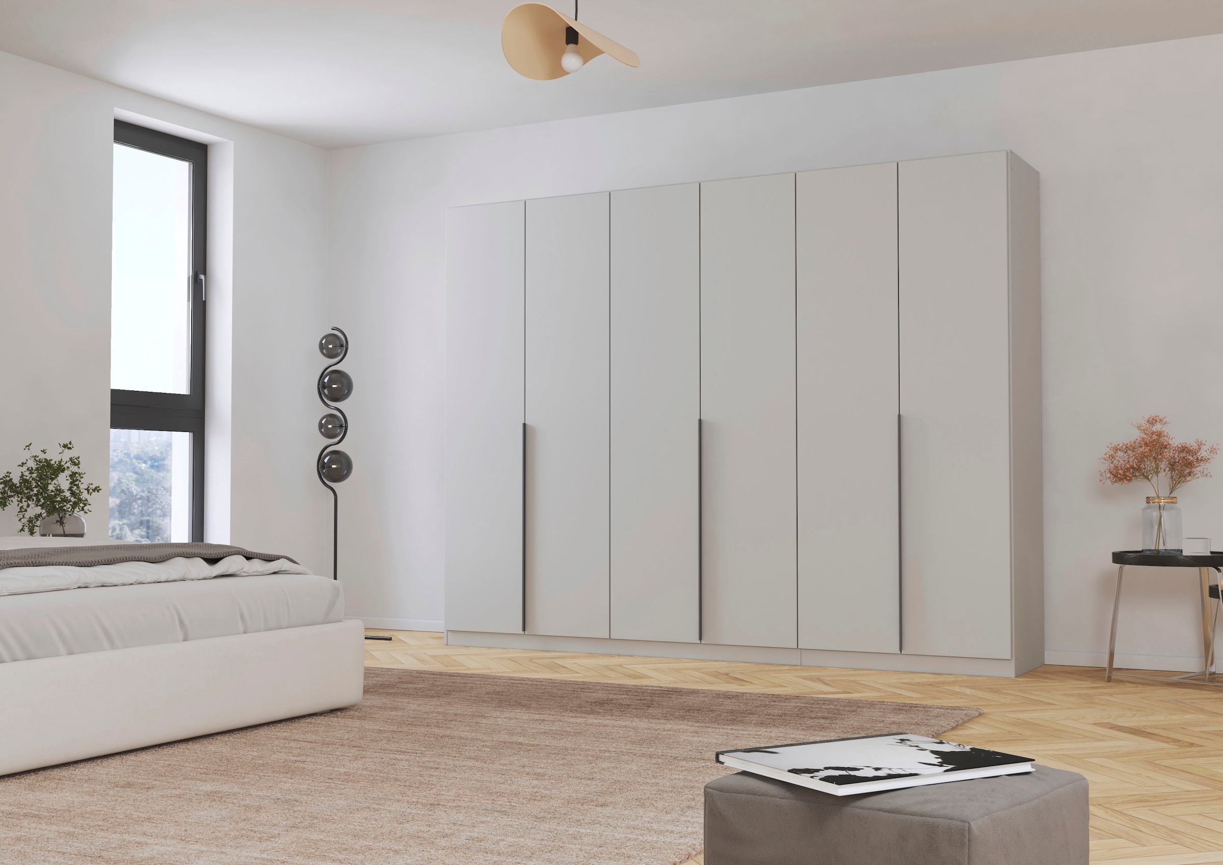 rauch Drehtürenschrank »Kleiderschrank Schrank Garderobe AGORDO TOPSELLER Schlafzimmer«, (in zwei Griff-Farben mit Dekor- oder Hochglanzfront), durchdachte Innenausstattung, in 6 Breiten und 2 Höhen MADE IN GERMANY