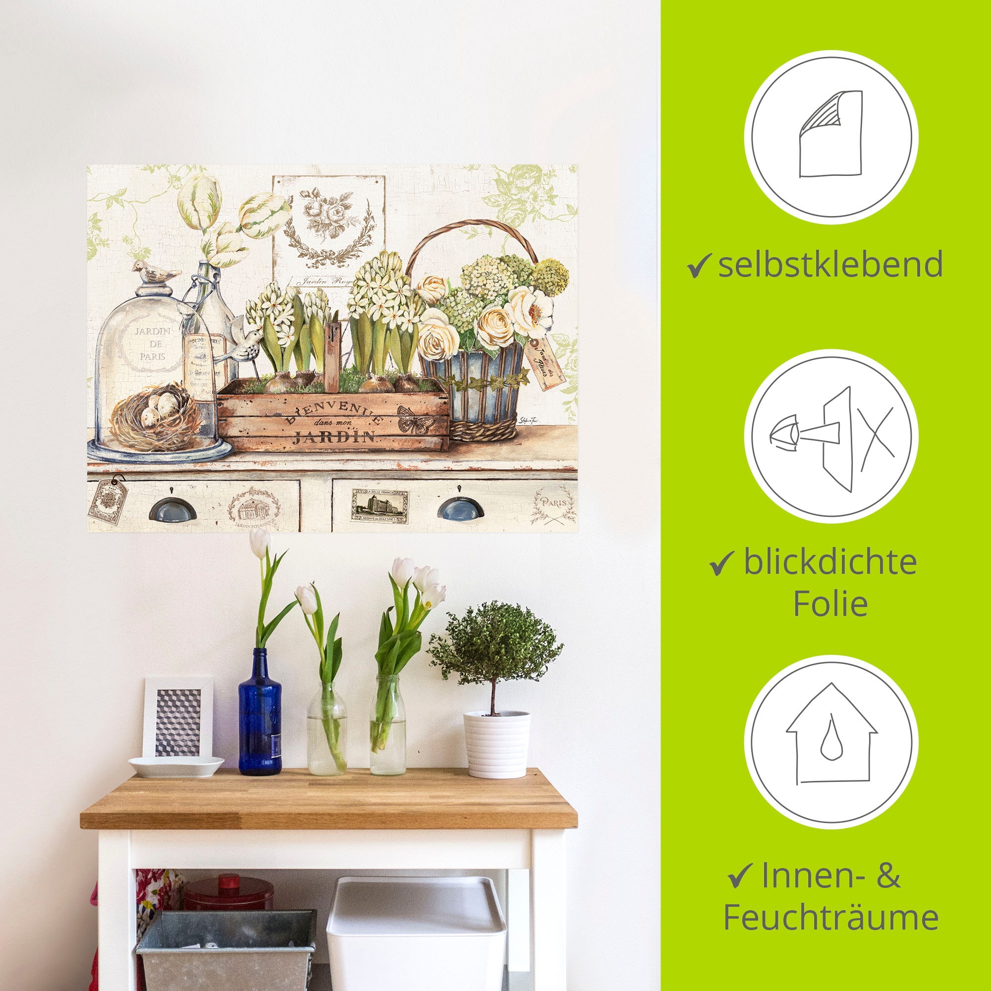 Artland Wandbild »Mein Garten«, Arrangements, (1 St.), als Leinwandbild, Poster, Wandaufkleber in verschied. Größen