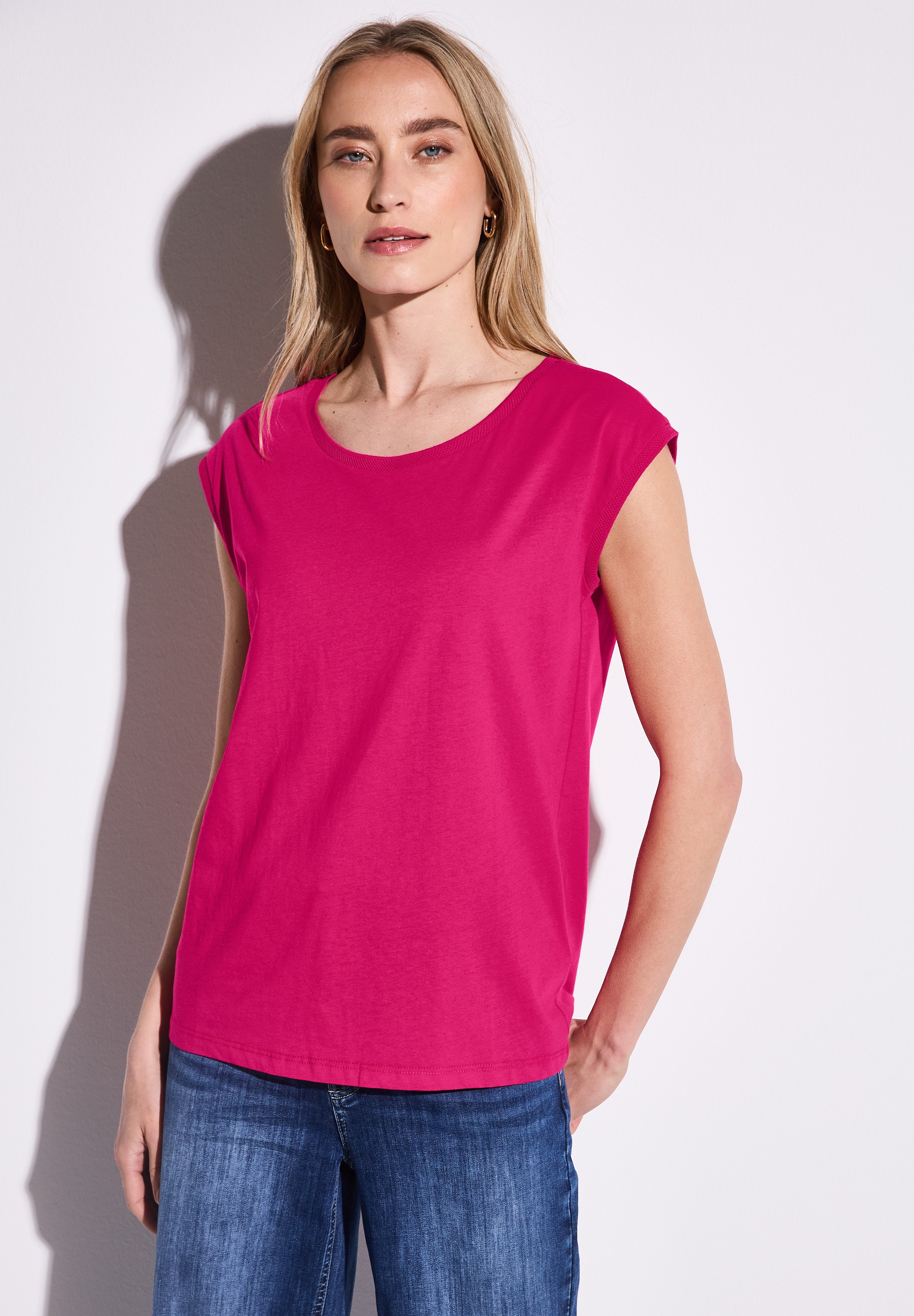 STREET ONE T-Shirt aus reiner Baumwolle günstig online kaufen
