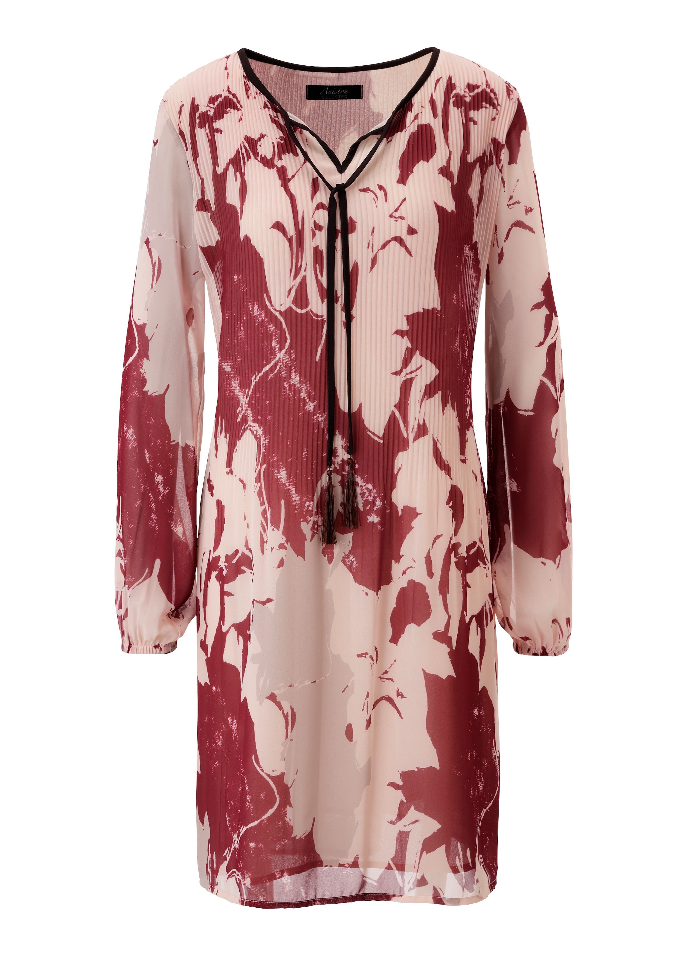 Aniston SELECTED Plisseekleid zarter Chiffon mit Plissee und Body gefüttert - NEUE KOLLEKTION