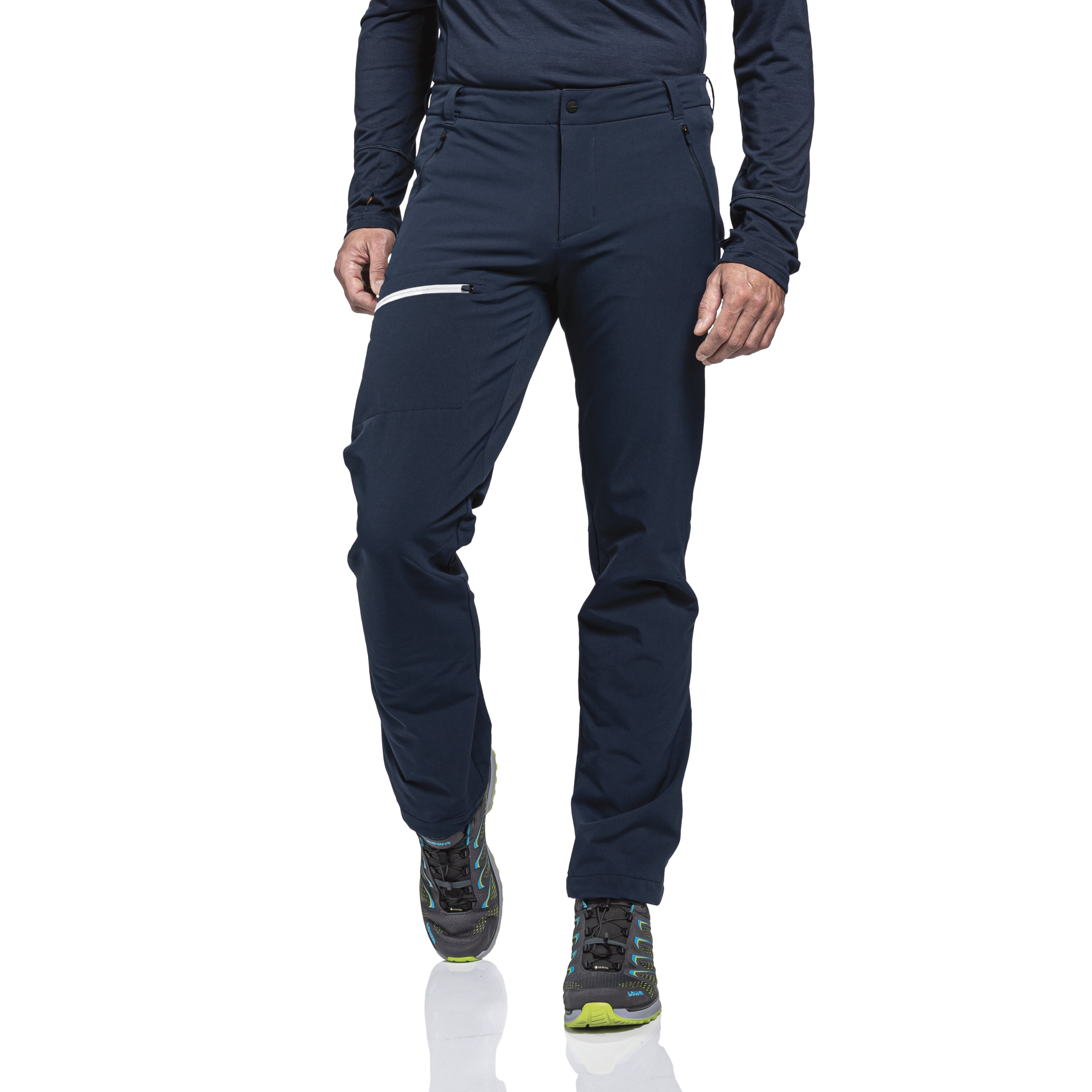 Schöffel Softshellhose "Pants Folkstone Warm M" wasserabweisend, 4-Wege-Stretch, vorgeformte Kniepartie