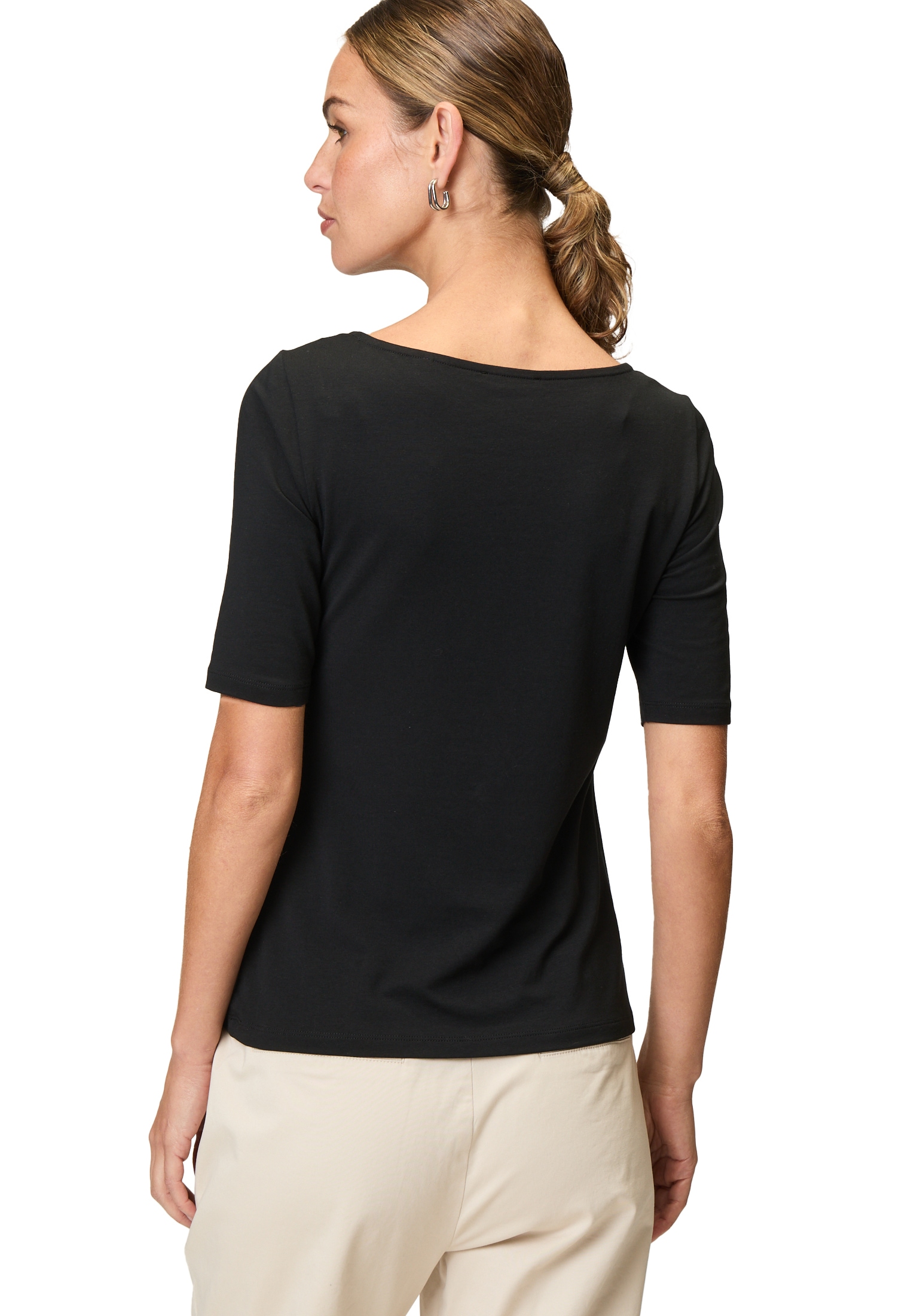 Zero Kurzarmshirt »zero Modalshirt mit U-Bootausschnitt«, (1 tlg.), Plain/ohne Details