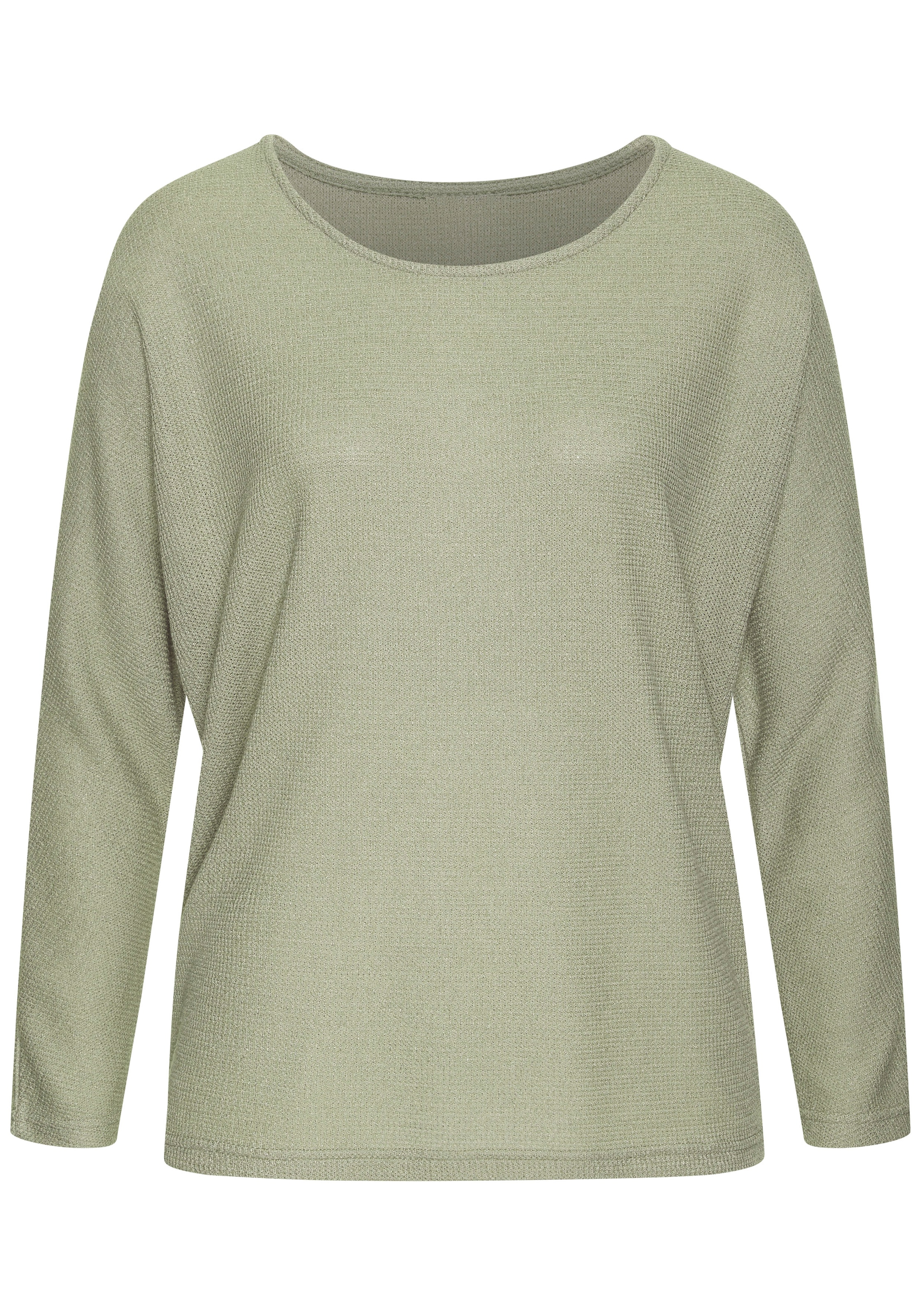 Vivance Langarmshirt »aus flauschigem Strick«, aus bügelfreier Qualität