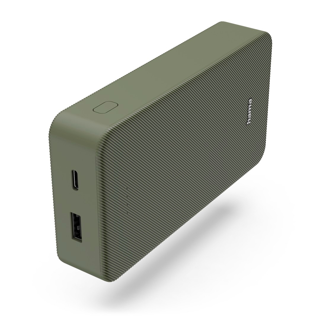 HAMA Powerbank "Powerbank 20000mAh, 2 Ausgänge: USB-C, USB-A", 20.000mAh, grün, Akkumulatoren