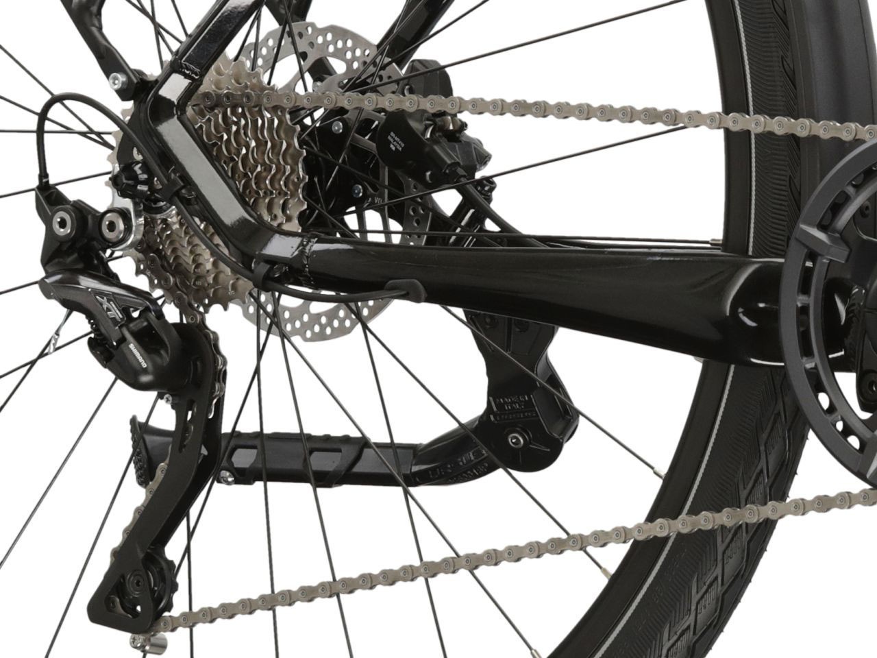 Kross »E-Trekkingrad Trans Hybrid 6.0 28 Zoll schwarz« 10 Gang Shimano DEORE XT T8000 Schaltwerk Kettenschaltung Mittelmotor 250 W SHIMANO 36 V/250 W DU-E6110, Mittelmotor