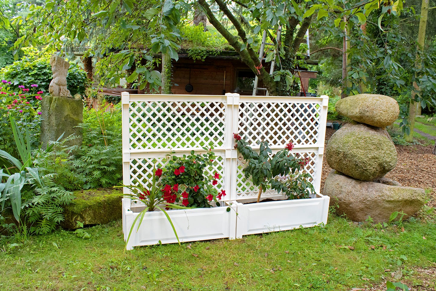 KHW Spalier 2er-Set Pflanzkasten groß 100 cm mit Zentralspalier günstig online kaufen