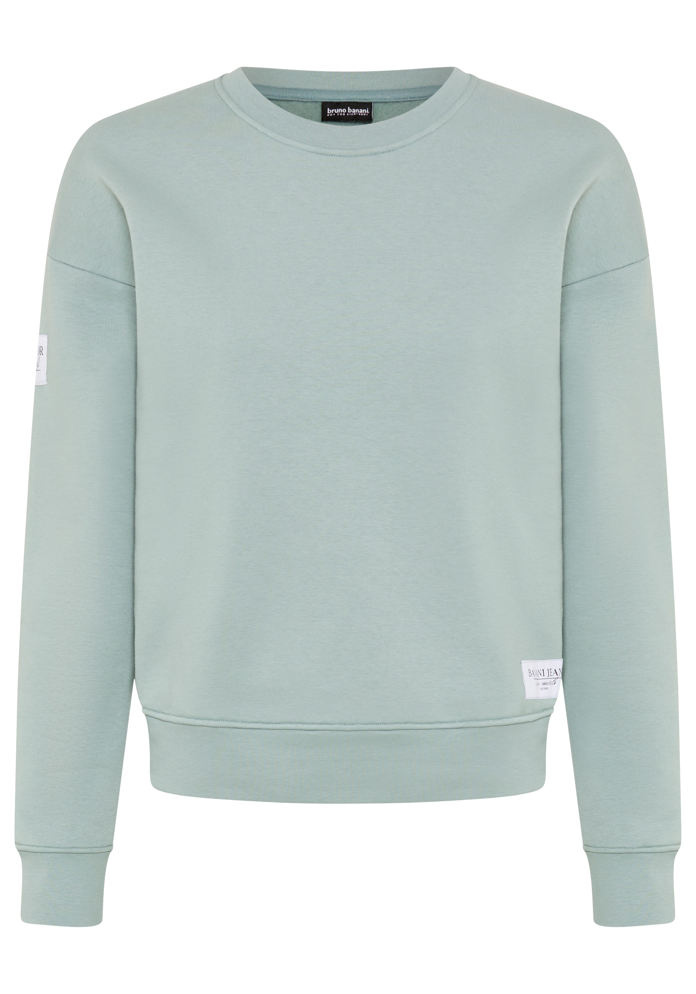 Bruno Banani Sweatshirt , mit Rundhalsausschnitt und platzierten Weblabels

