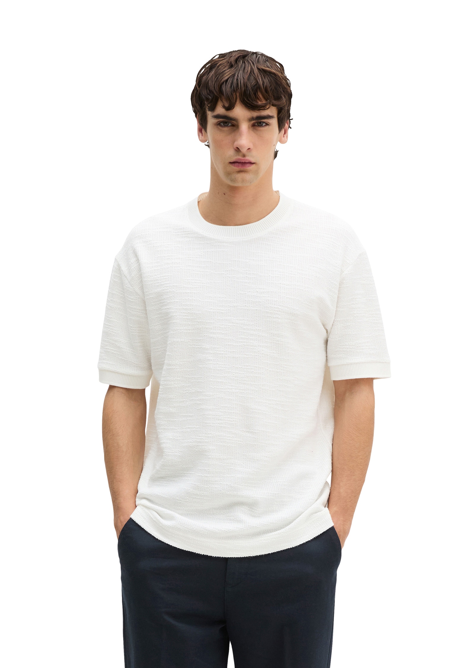 Marc OPolo T-Shirt "aus weichem Bouclé-Jersey"