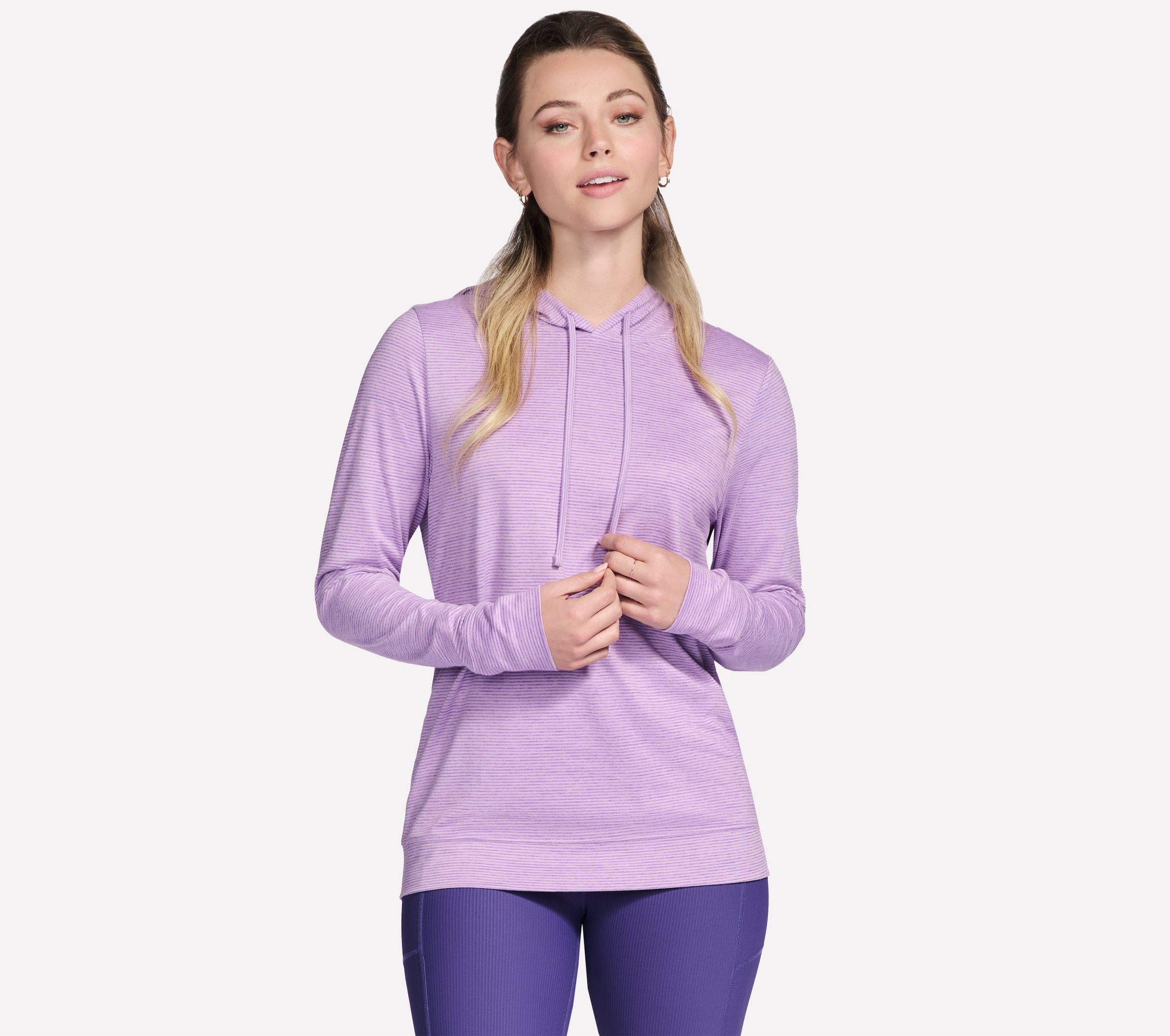 Skechers Kapuzensweatshirt "GODRI SWIFT STRIPE HOODIE", mit Mikrostreifenmuster