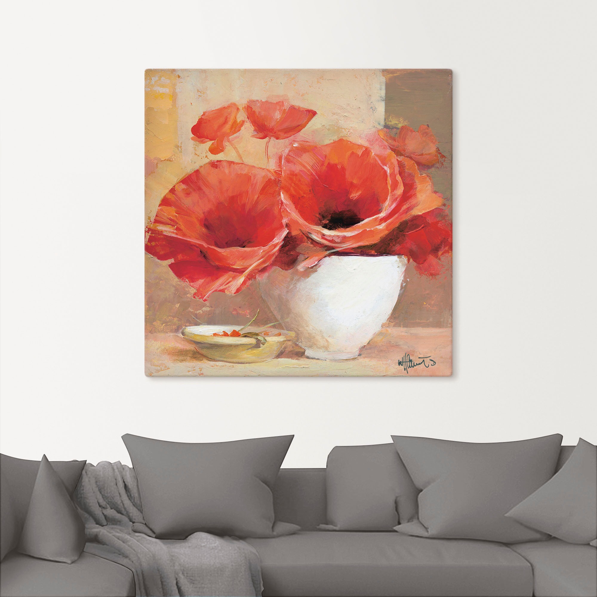 Artland Leinwandbild »Mohn II«, Blumen, (1 St.), auf Keilrahmen gespannt