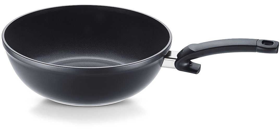 Fissler Wok »Ceratal® Orbit Black«, Aluminium, (1 tlg.), gesünderes Kochen mit Antihaft-Effekt, hergestellt ohne PFAS/PTFE