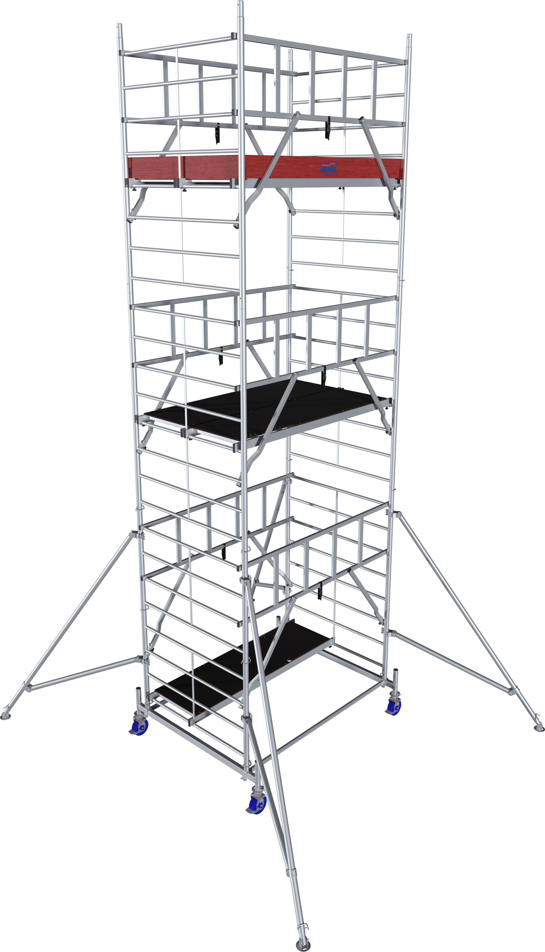 KRAUSE Fahrgerüst "ProTec XXL Breitaufbau", Länge x H: 220cm x 650cm, grau, Gerüste, Arbeitshöhe: 7,3 Meter