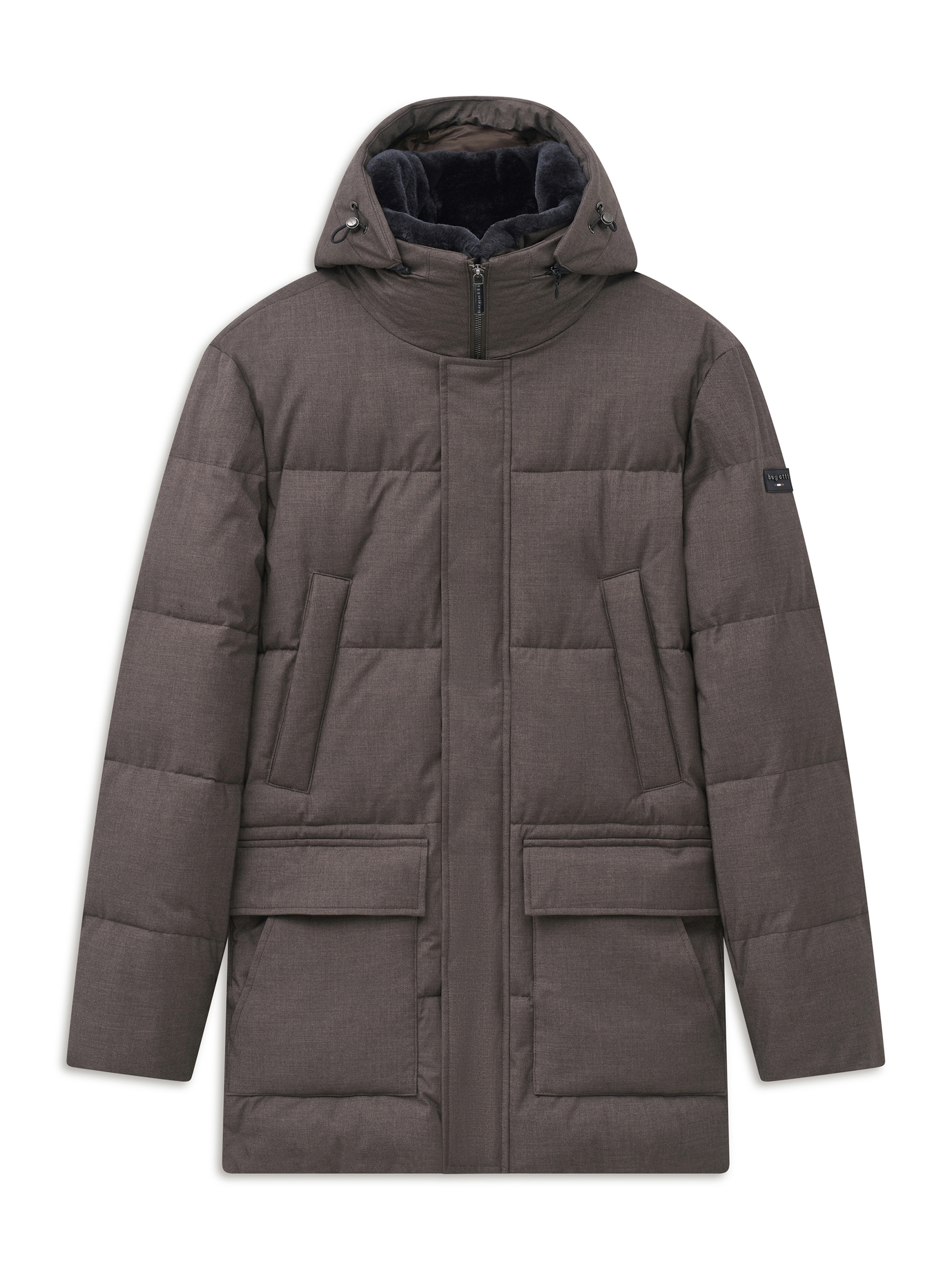 bugatti Parka »Regular Fit« mit Kapuze Regular Fit Membran Steppoptik Kapuze