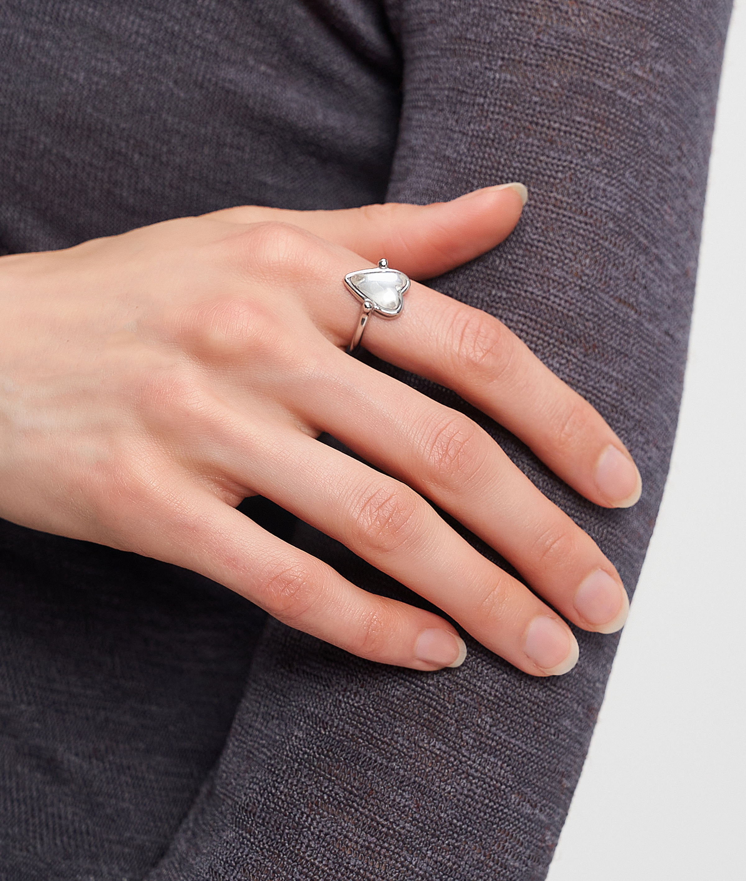 Liebeskind Berlin Fingerring »Schmuck Geschenk Glass Heart Ring« mit Glasstein