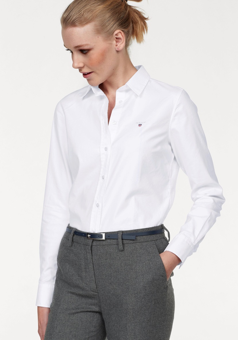 Gant T-Shirt »REG SHIELD KA auf bestellen einer V-NECK kleinen mit der BAUR | T-SHIRT«, Logostickerei Brust
