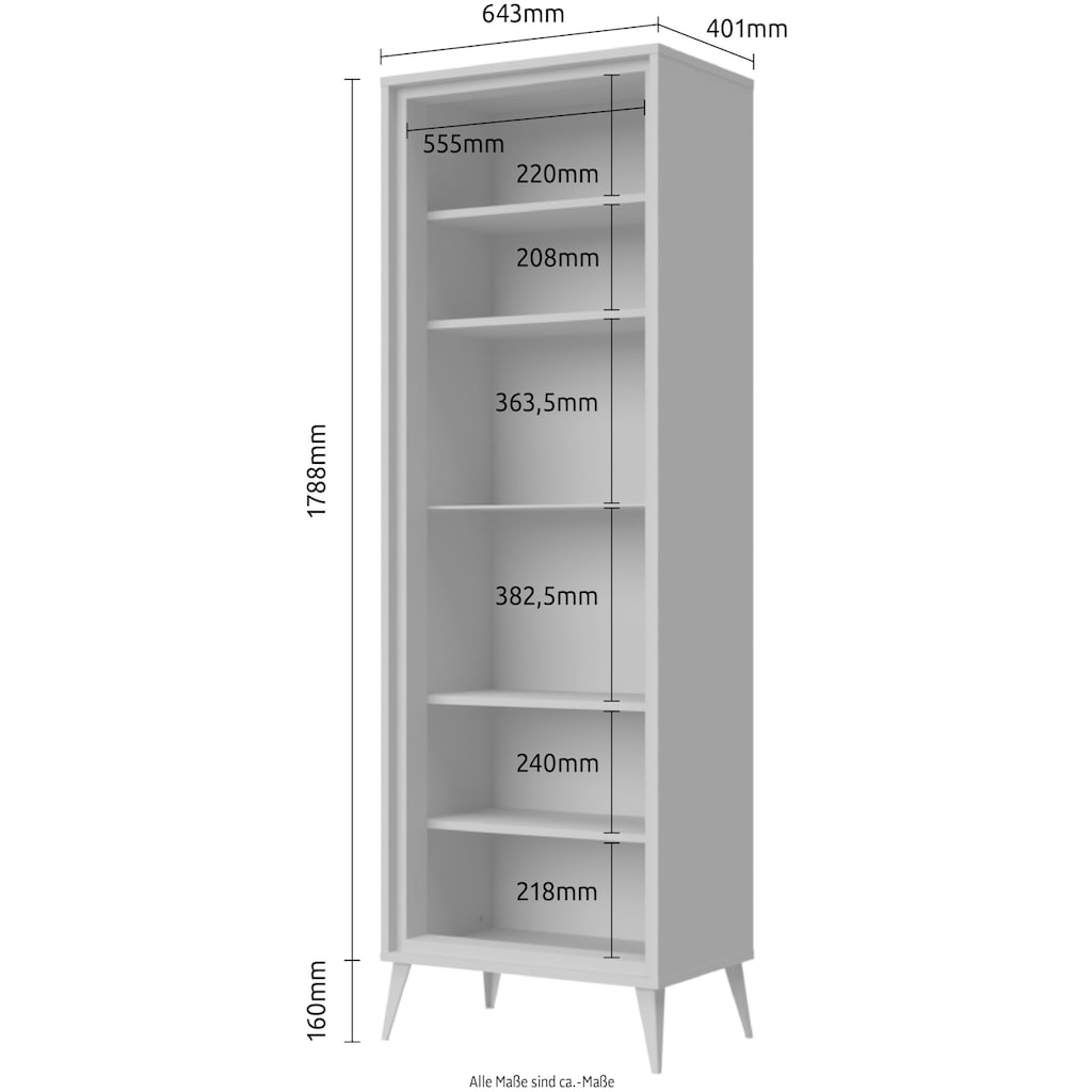 Home affaire Vitrine »Vida«, UV lackiert, hochglänzend, Soft-Close und Push-to-open Funktion