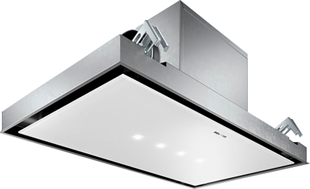 SIEMENS Deckenhaube "LR97CBS20", B:90cm H:29,9cm T:50cm, silber, Dunstabzugshauben, Leiser & starker iQdrive-Motor & automatische Filter-Erinnerung