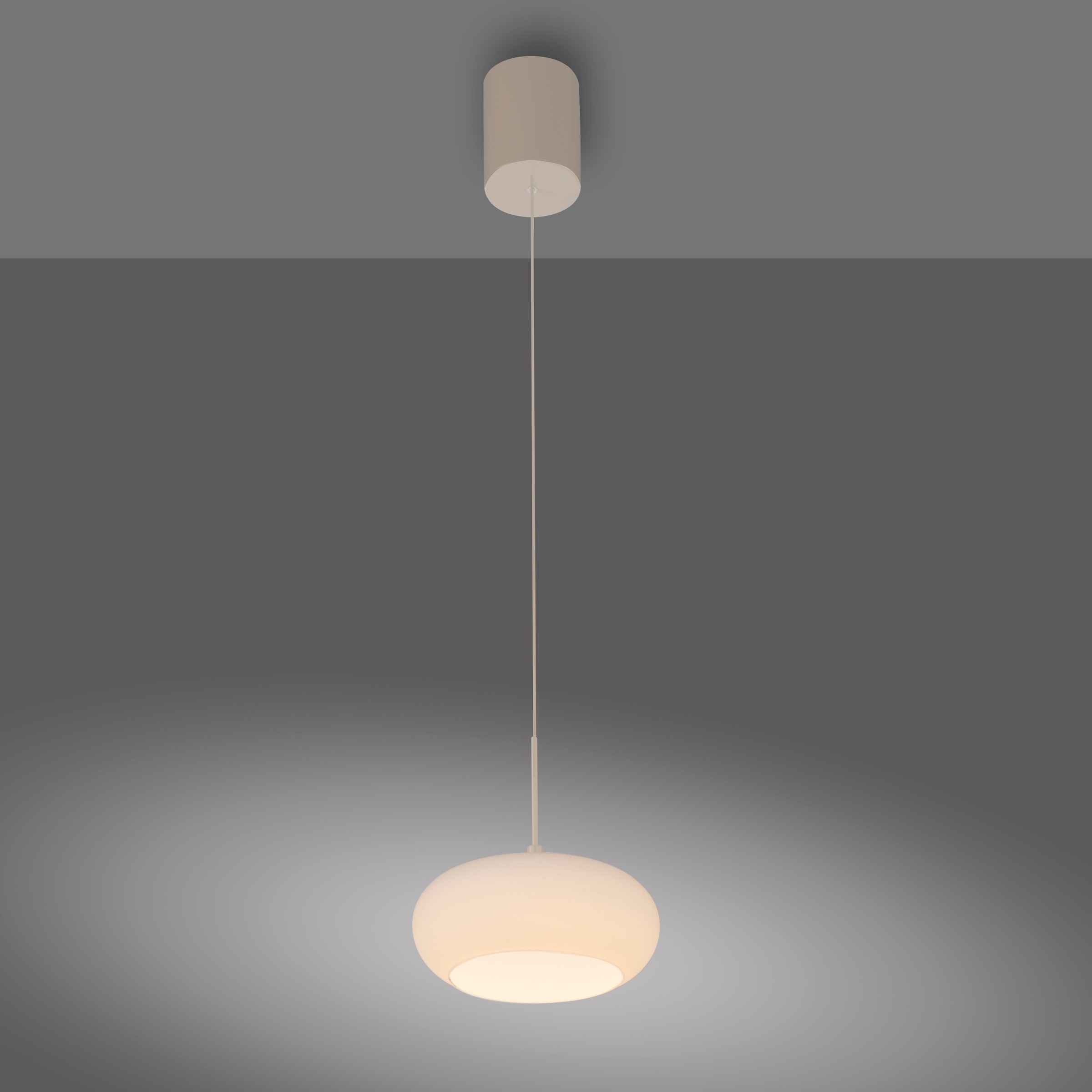 SCHÖNER WOHNEN-Kollektion LED Pendelleuchte »RIVERA« LED-Board 1 Stk. Warmweiß Modernes Design, warmweiß, dimmbar & höhenverstellbar in Sandbrise