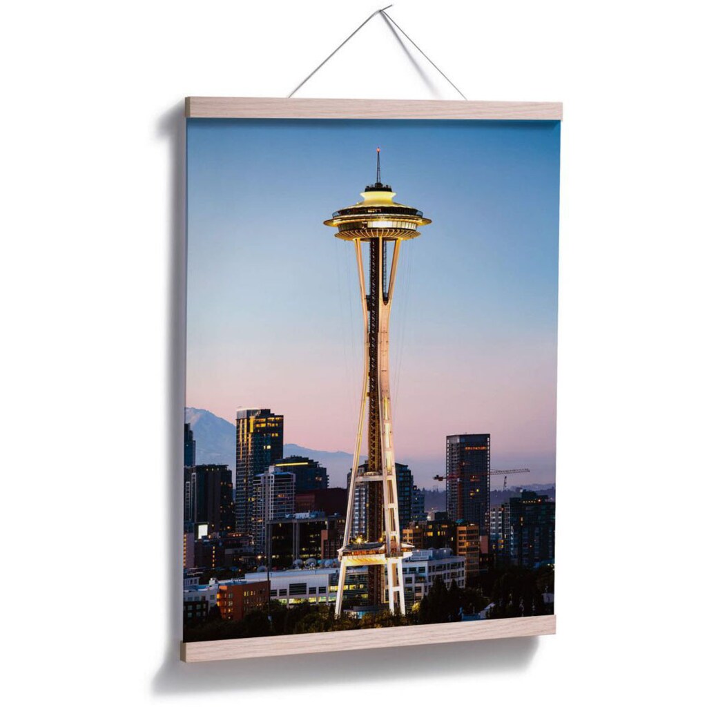 Wall-Art Poster »Space Needle Seattle«, Städte, (Set, 1 St.)